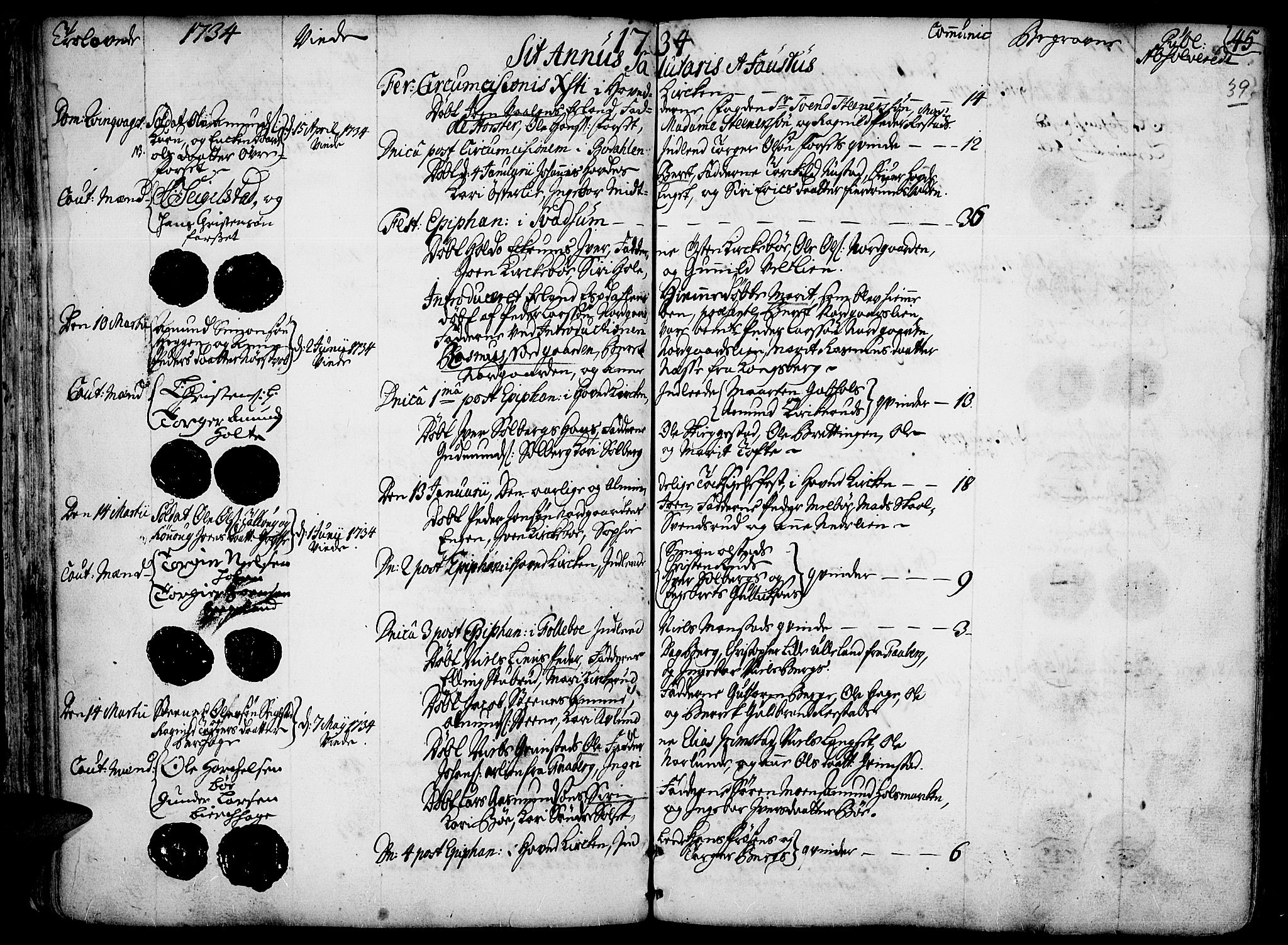 Gausdal prestekontor, SAH/PREST-090/H/Ha/Haa/L0002: Parish register (official) no. 2, 1729-1757, p. 39