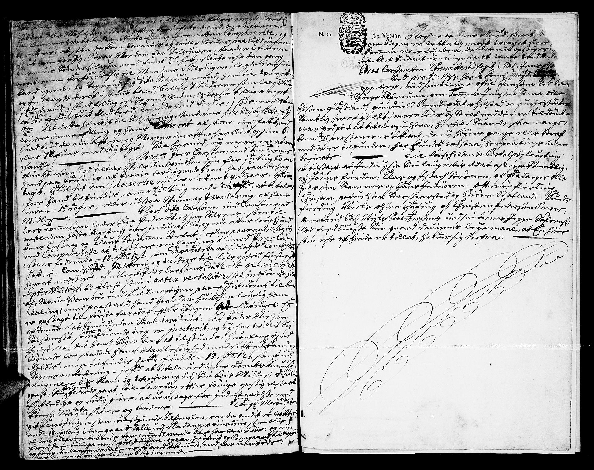 Namdal sorenskriveri, AV/SAT-A-4133/1/1/1A/L0002: Tingbok, 1693-1699, p. 177b-178a