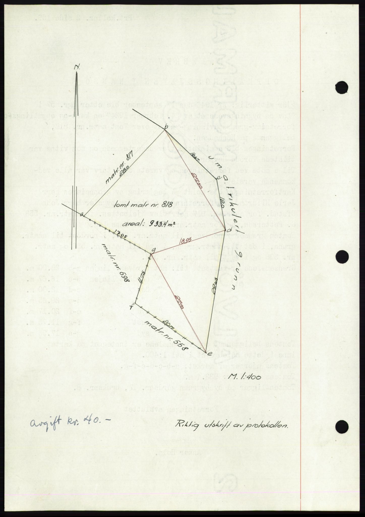 Namdal sorenskriveri, SAT/A-4133/1/2/2C: Mortgage book no. -, 1946-1947, Diary no: : 2393/1946