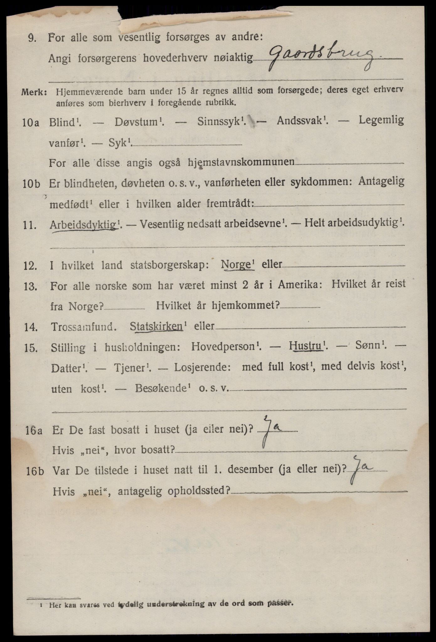 SAKO, 1920 census for Seljord, 1920, p. 2365