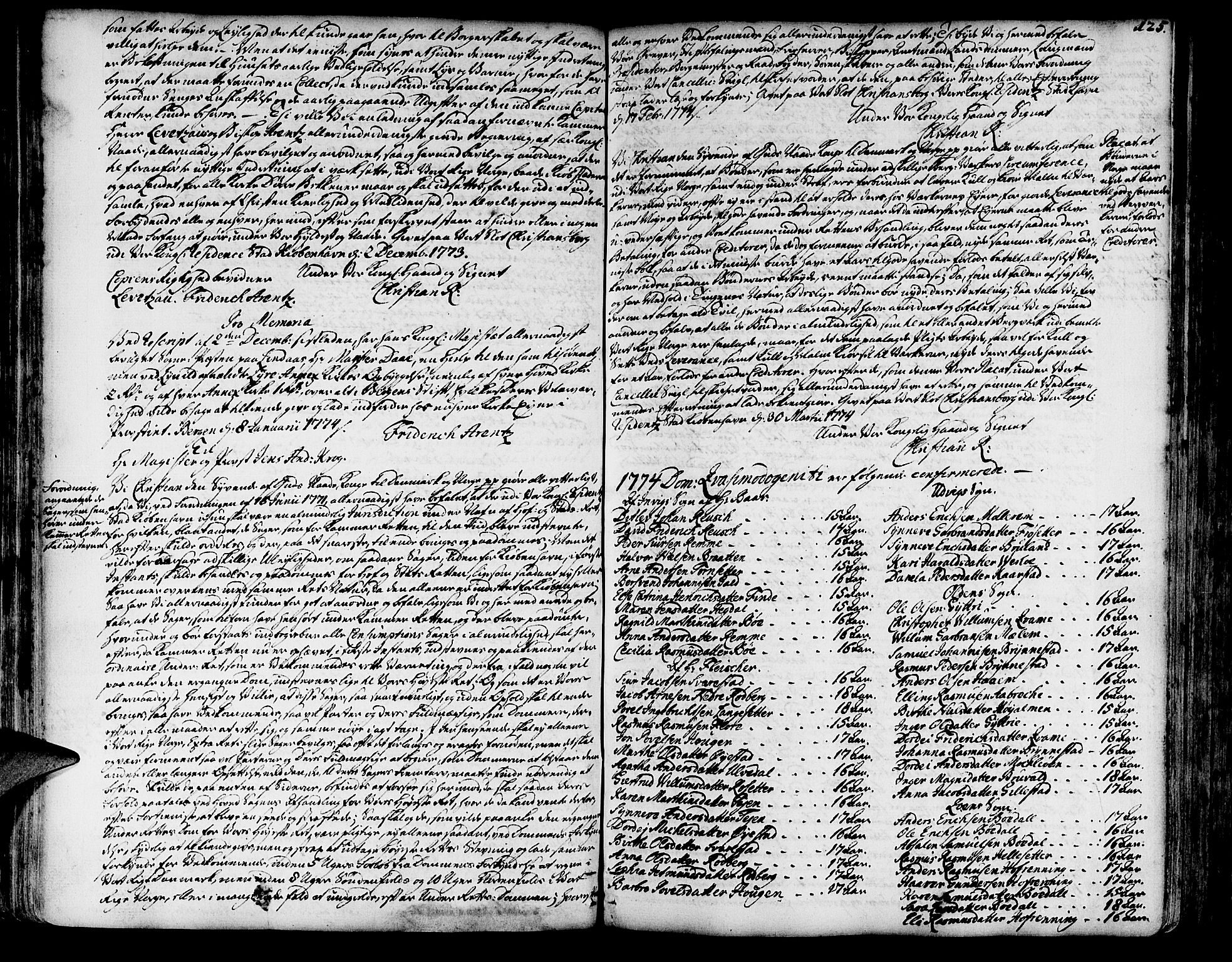 Innvik sokneprestembete, SAB/A-80501: Other parish register no. I.2.A, 1750-1835, p. 125