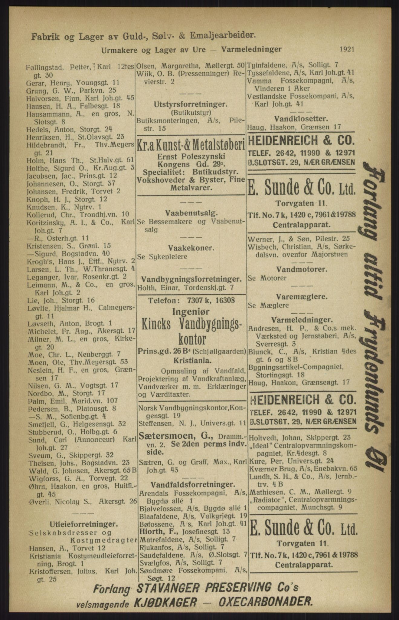 Kristiania/Oslo adressebok, PUBL/-, 1915, p. 1921