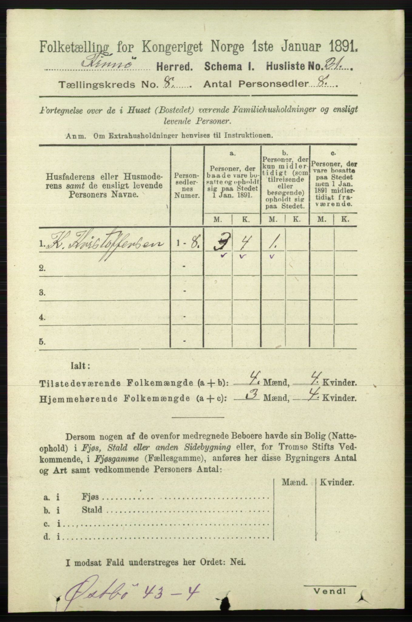 RA, 1891 census for 1141 Finnøy, 1891, p. 1680