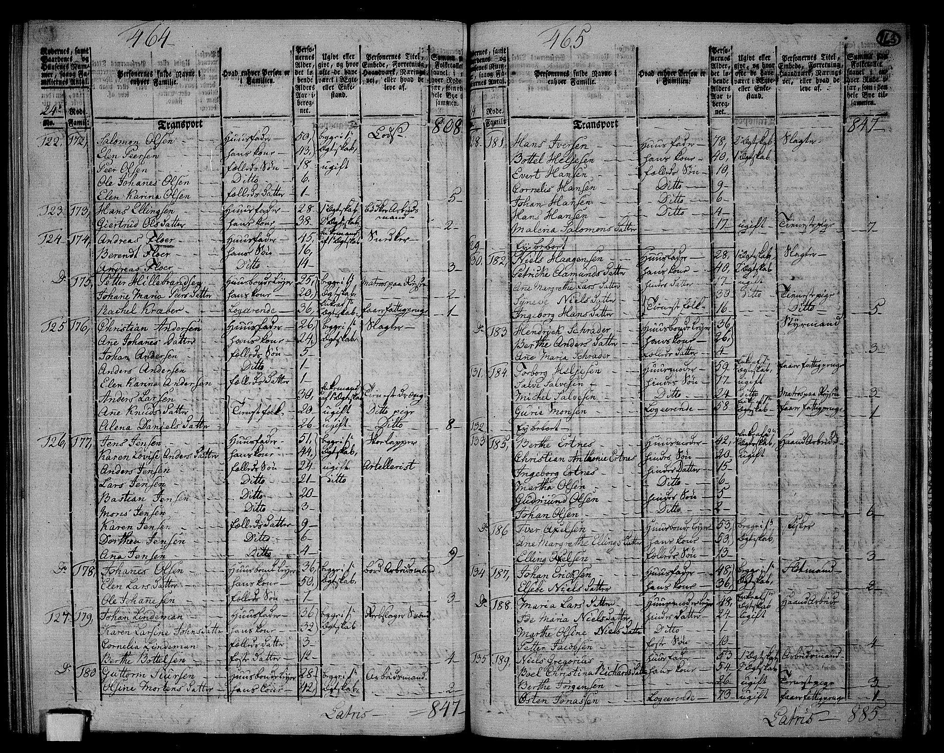 RA, 1801 census for 1301 Bergen, 1801, p. 262b-263a