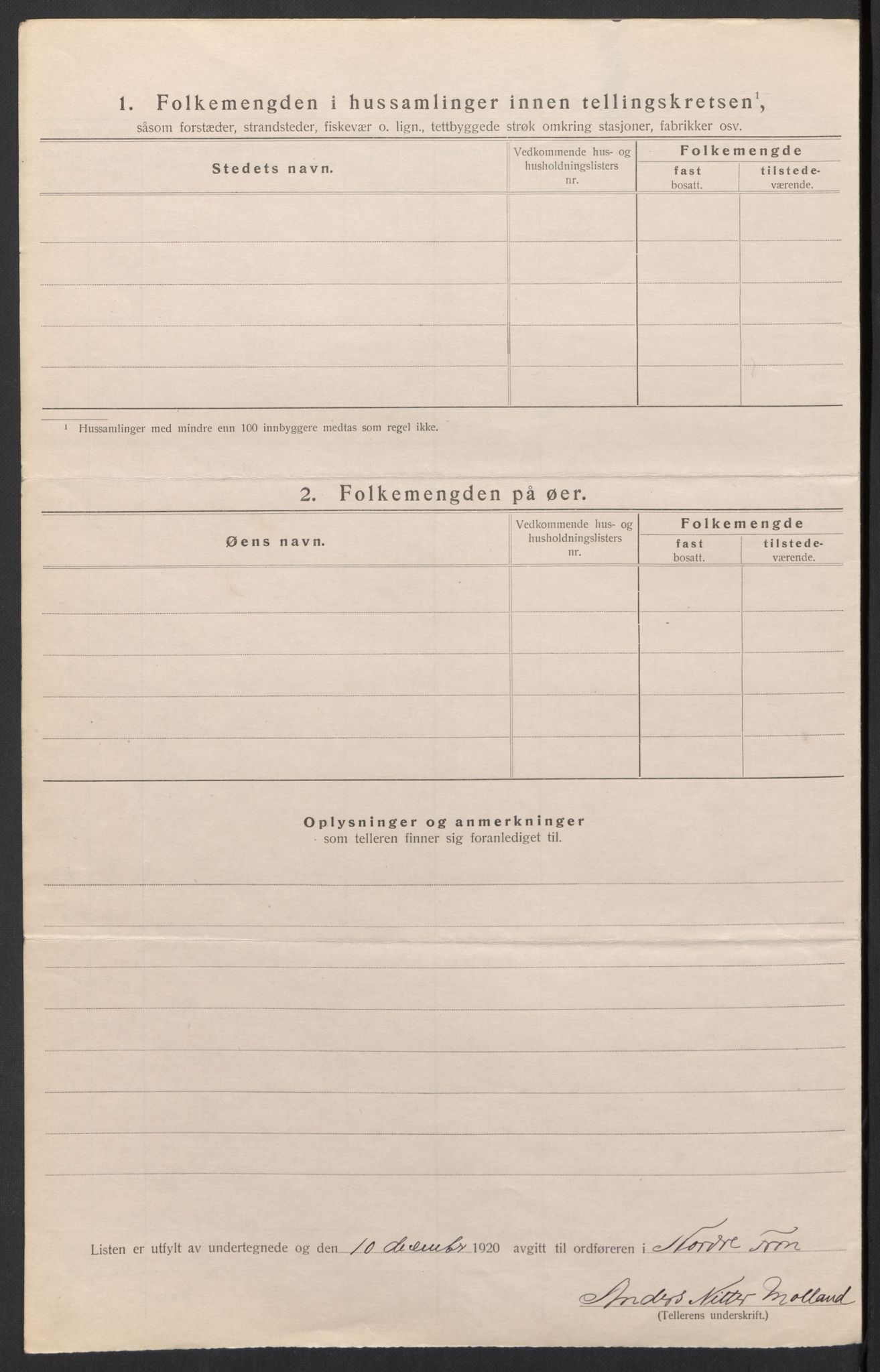 SAH, 1920 census for Nord-Fron, 1920, p. 11