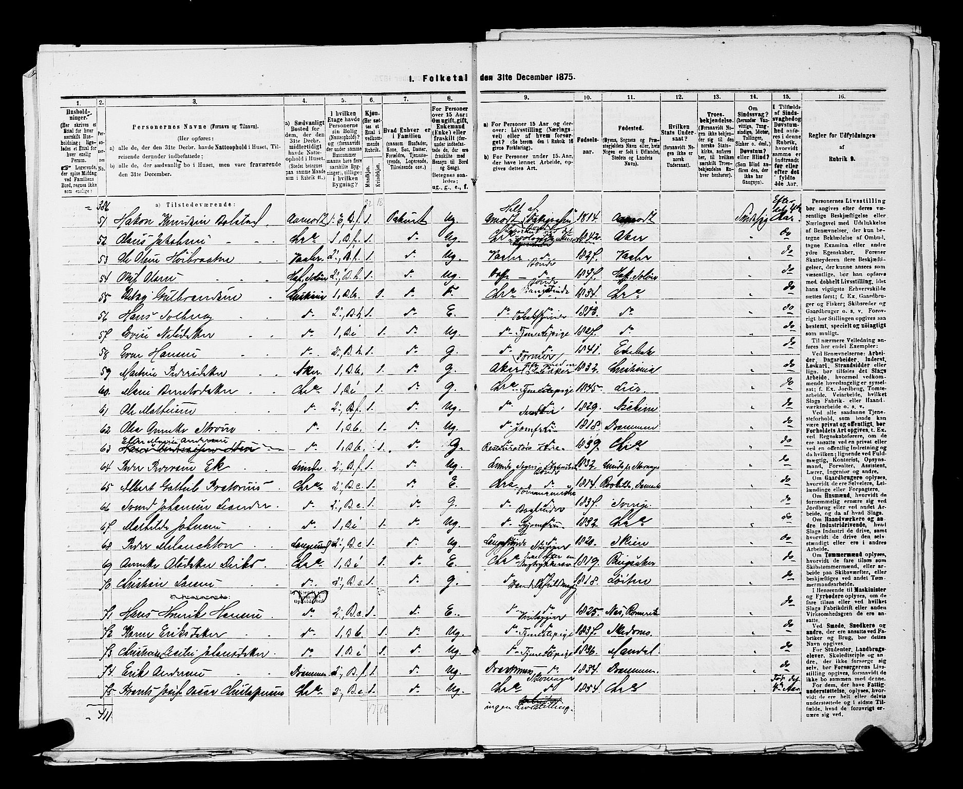 RA, 1875 census for 0301 Kristiania, 1875, p. 1565