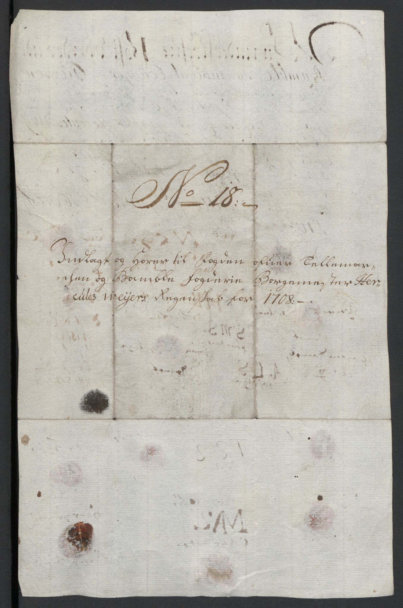 Rentekammeret inntil 1814, Reviderte regnskaper, Fogderegnskap, AV/RA-EA-4092/R36/L2118: Fogderegnskap Øvre og Nedre Telemark og Bamble, 1708-1709, p. 127