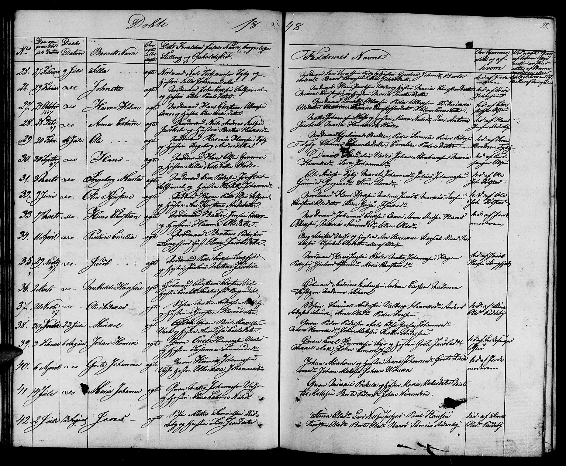 Vadsø sokneprestkontor, SATØ/S-1325/H/Hb/L0001klokker: Parish register (copy) no. 1, 1843-1853, p. 28