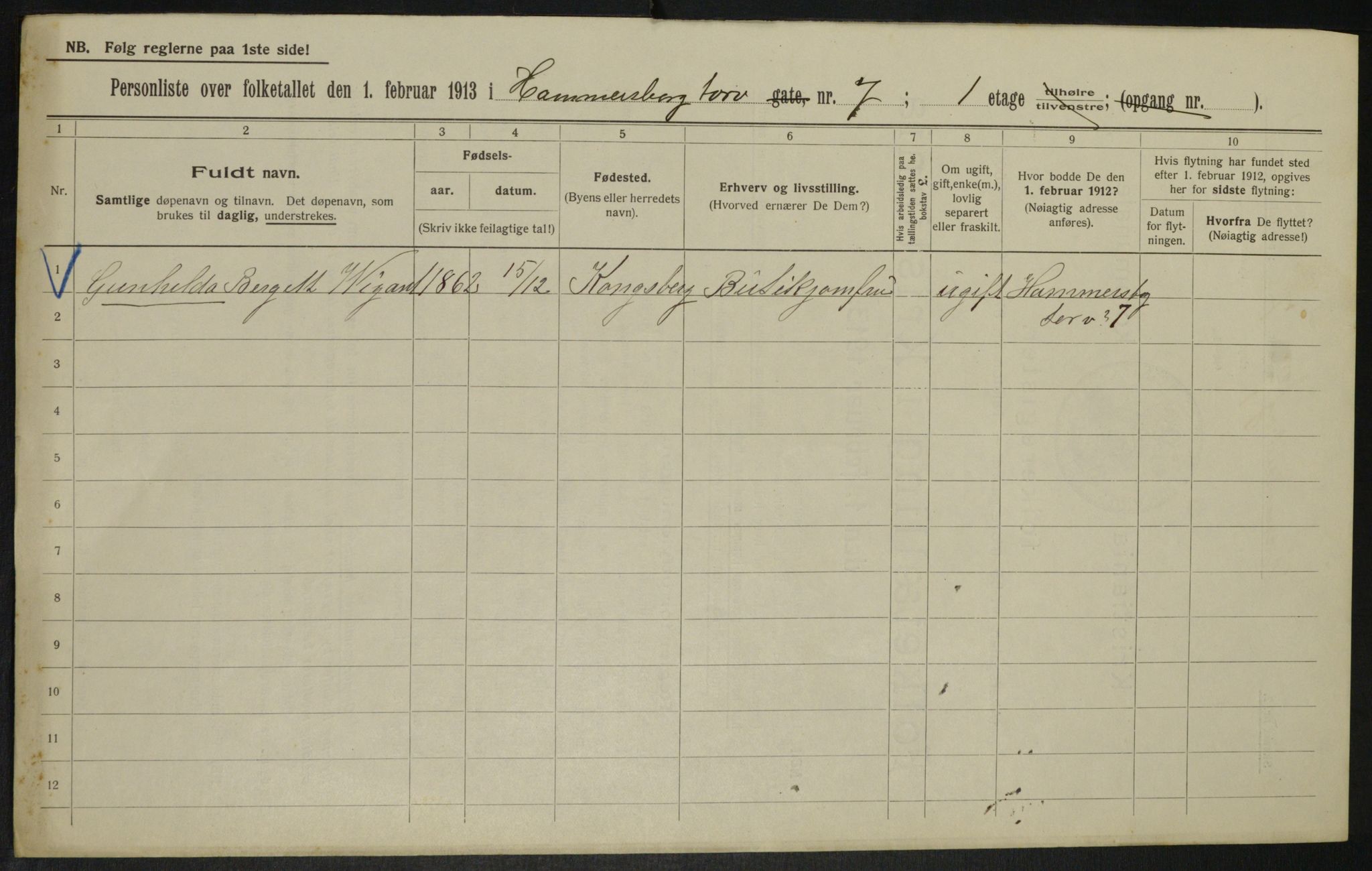 OBA, Municipal Census 1913 for Kristiania, 1913, p. 34576