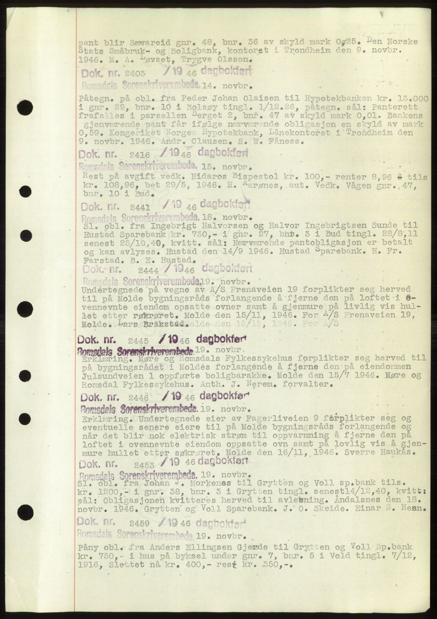 Romsdal sorenskriveri, AV/SAT-A-4149/1/2/2C: Mortgage book no. C1b, 1946-1949, Deed date: 14.11.1946