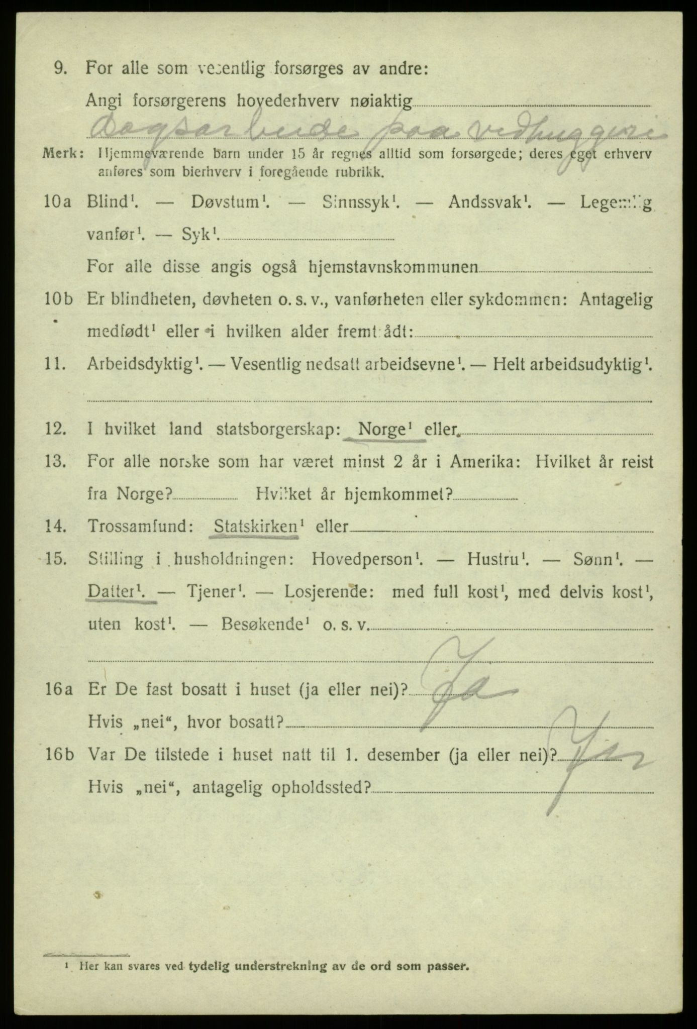 SAB, 1920 census for Fjell, 1920, p. 5427