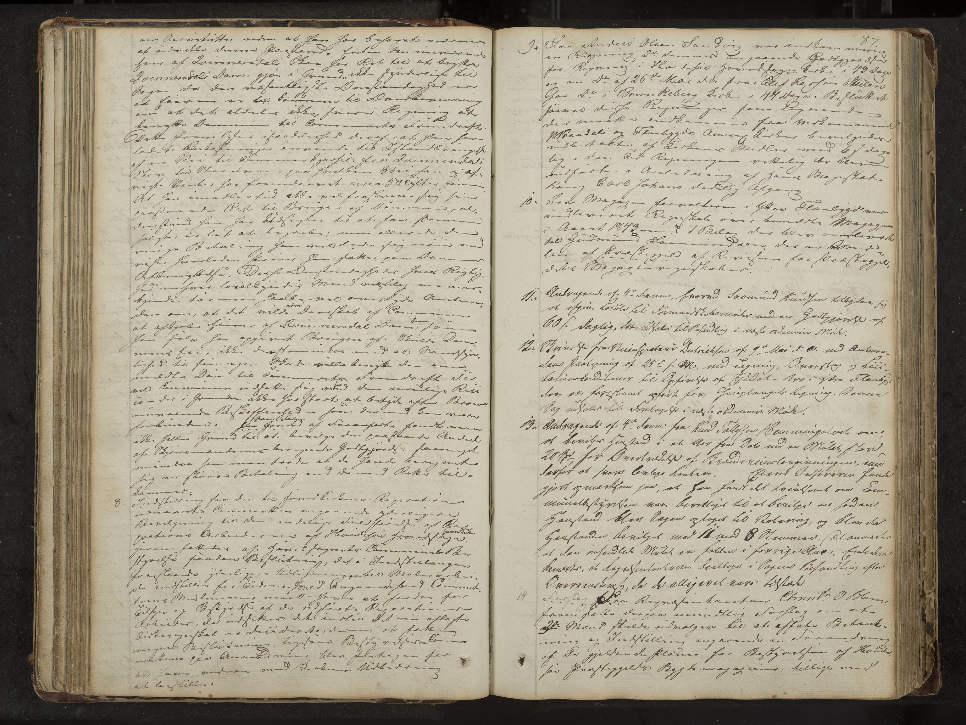 Kviteseid formannskap og sentraladministrasjon, IKAK/0829021/A/Aa/L0001: Møtebok med register, 1837-1866, p. 87