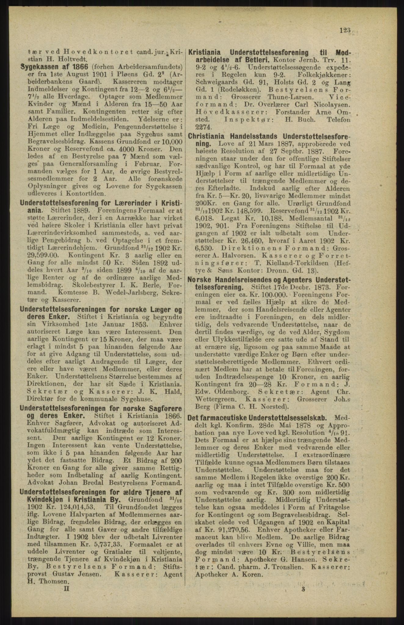 Kristiania/Oslo adressebok, PUBL/-, 1904, p. 123