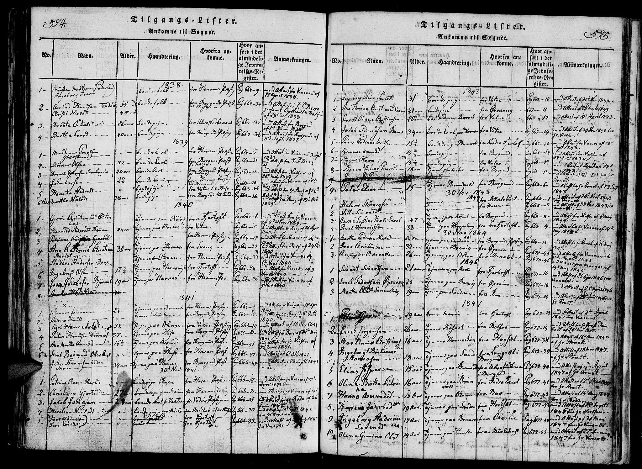 Ministerialprotokoller, klokkerbøker og fødselsregistre - Møre og Romsdal, AV/SAT-A-1454/561/L0727: Parish register (official) no. 561A01, 1817-1858, p. 594-595