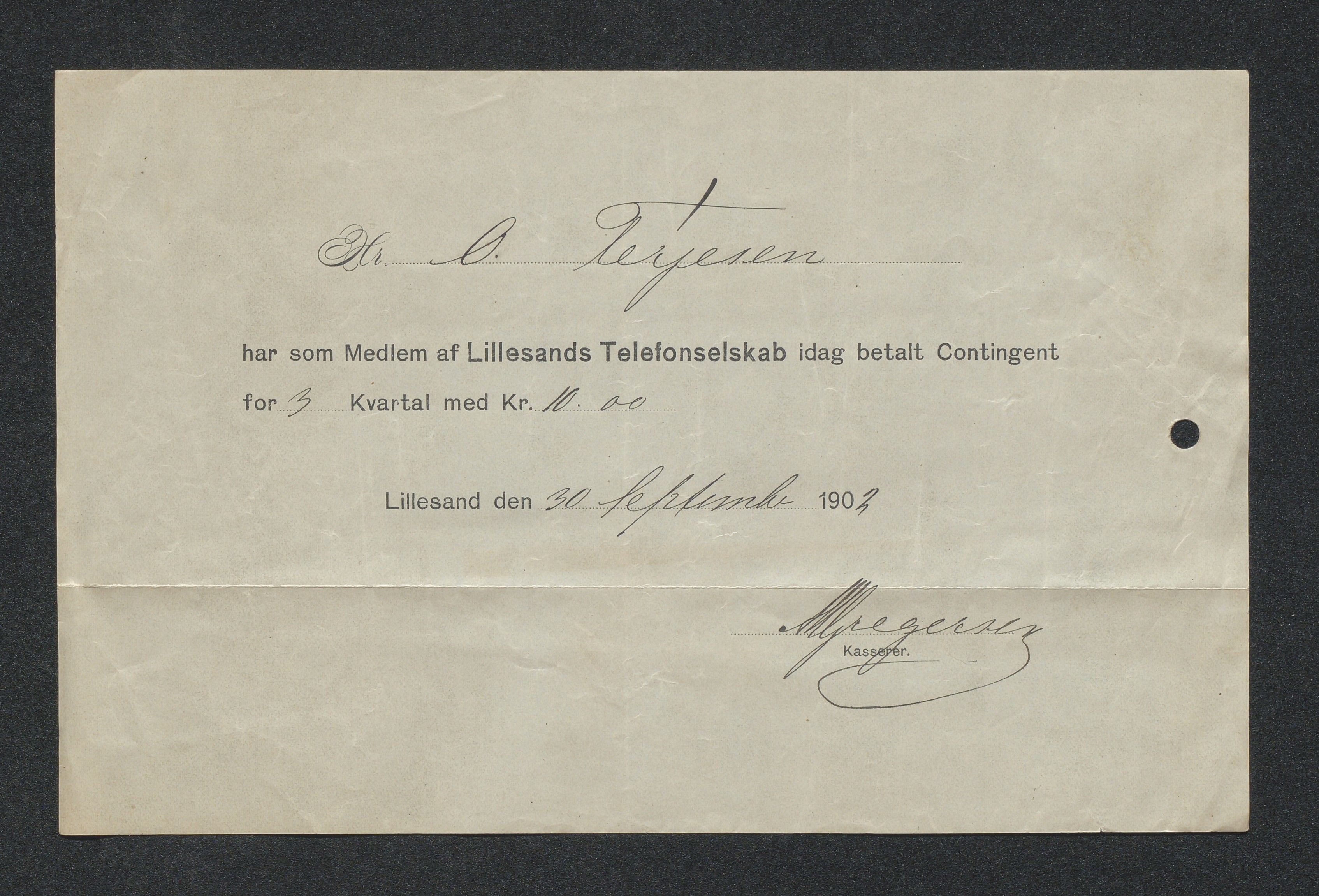 O. Terjesens rederi, AAKS/PA-2525/R/R02/L0002: Regnskapsbilag, 1899-1904