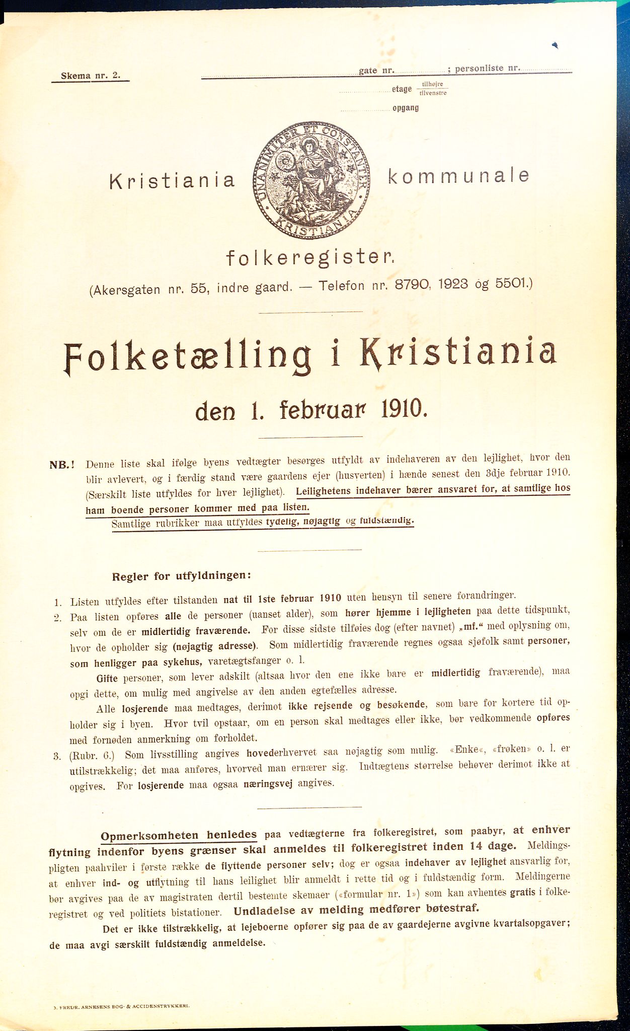 OBA, Municipal Census 1910 for Kristiania, 1910, p. 2900