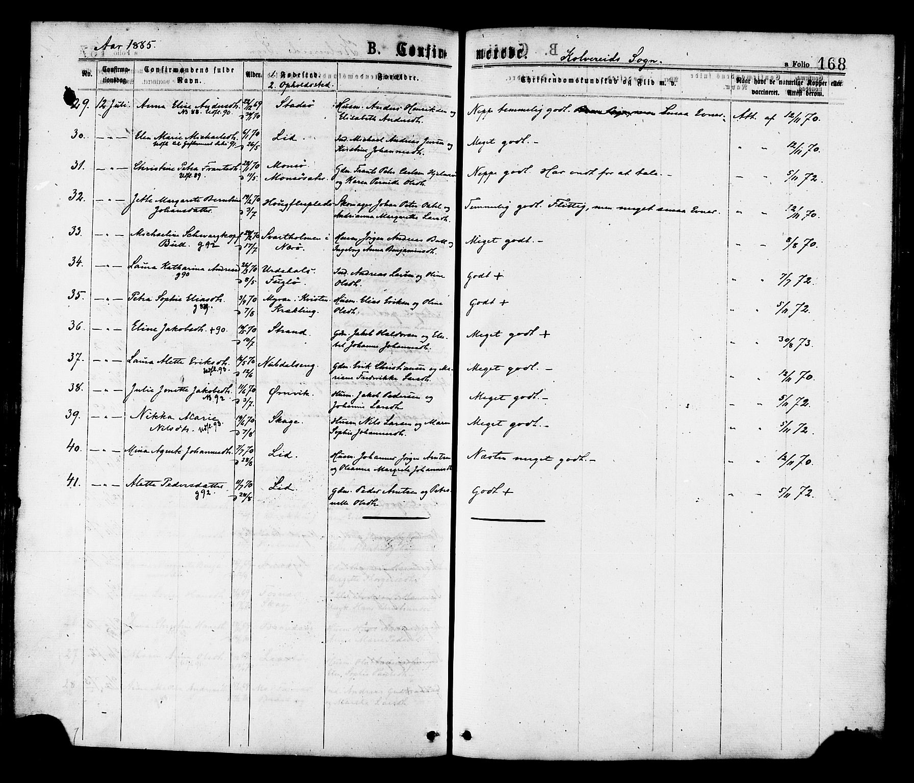 Ministerialprotokoller, klokkerbøker og fødselsregistre - Nord-Trøndelag, AV/SAT-A-1458/780/L0642: Parish register (official) no. 780A07 /1, 1874-1885, p. 168