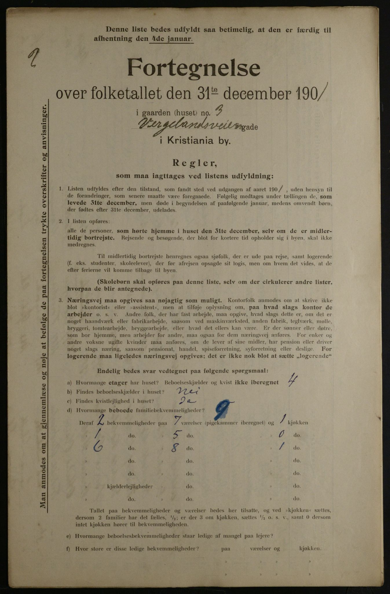 OBA, Municipal Census 1901 for Kristiania, 1901, p. 19519