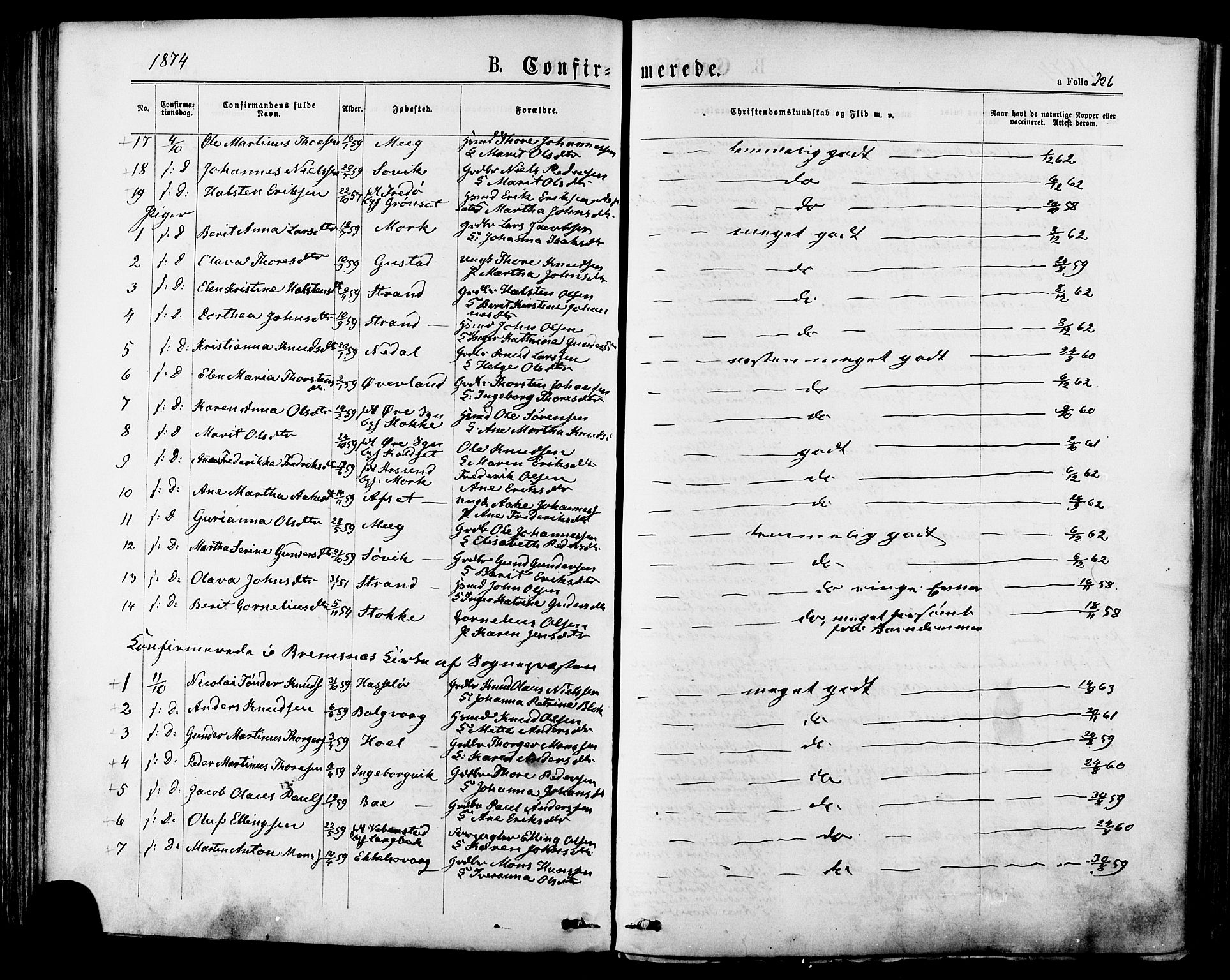 Ministerialprotokoller, klokkerbøker og fødselsregistre - Møre og Romsdal, SAT/A-1454/568/L0805: Parish register (official) no. 568A12 /1, 1869-1884, p. 226