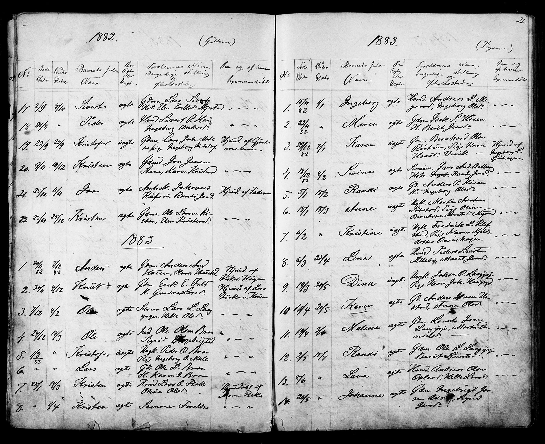 Ministerialprotokoller, klokkerbøker og fødselsregistre - Sør-Trøndelag, SAT/A-1456/612/L0387: Parish register (copy) no. 612C03, 1874-1908, p. 22