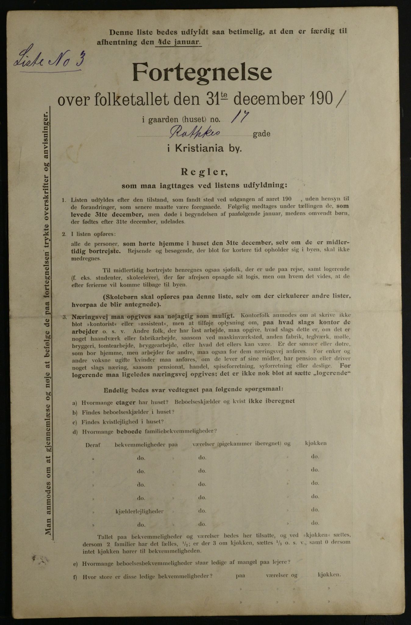 OBA, Municipal Census 1901 for Kristiania, 1901, p. 12666