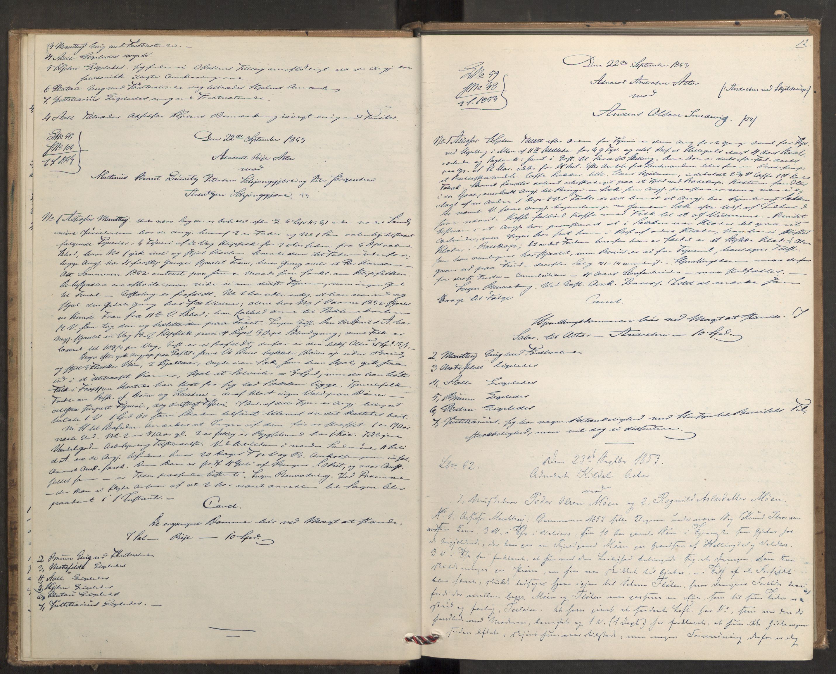 Høyesterett, AV/RA-S-1002/E/Eb/Ebb/L0046/0002: Voteringsprotokoller / Voteringsprotokoll, 1853-1854, p. 11b-12a