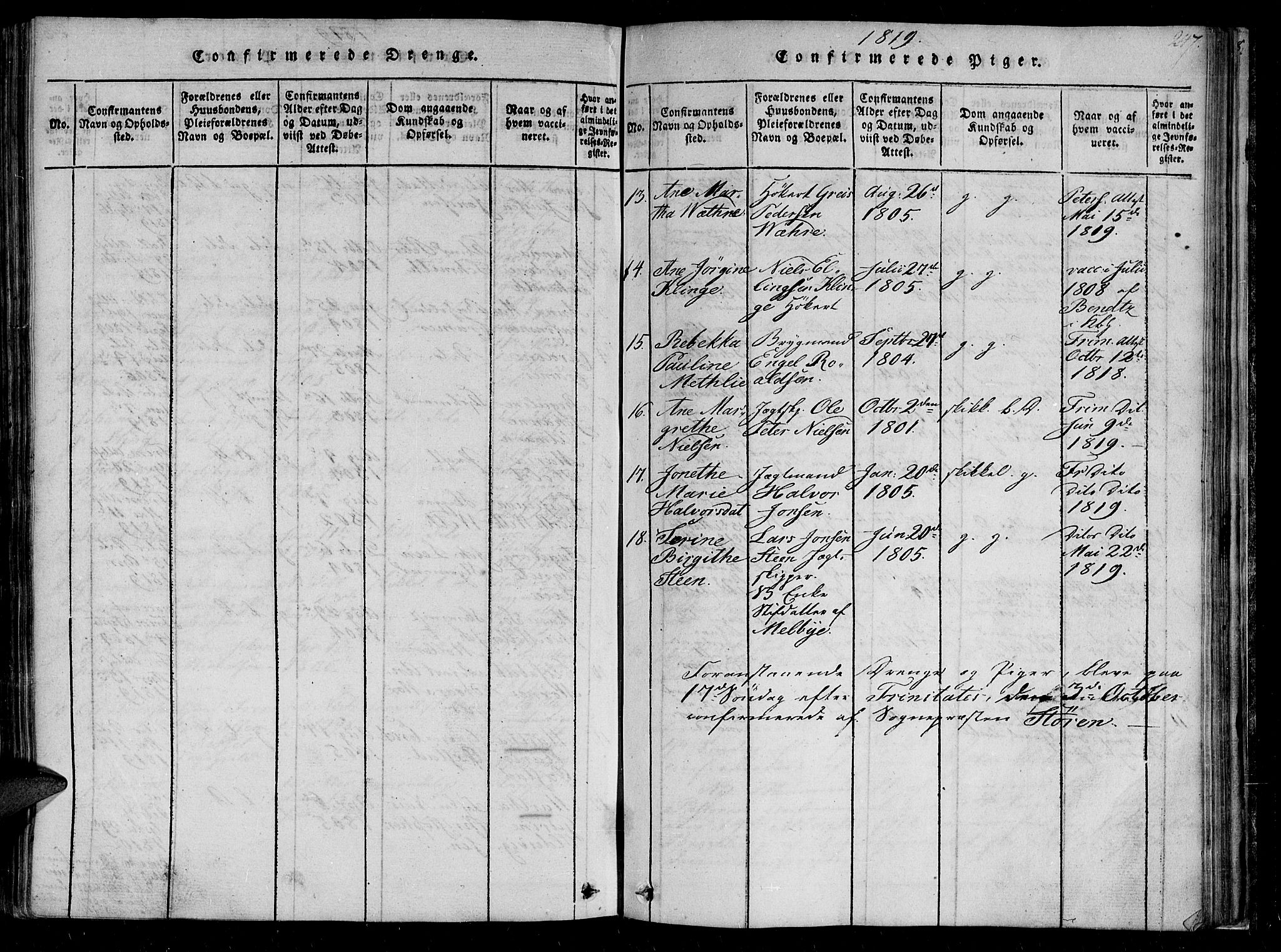 Ministerialprotokoller, klokkerbøker og fødselsregistre - Sør-Trøndelag, SAT/A-1456/602/L0107: Parish register (official) no. 602A05, 1815-1821, p. 247