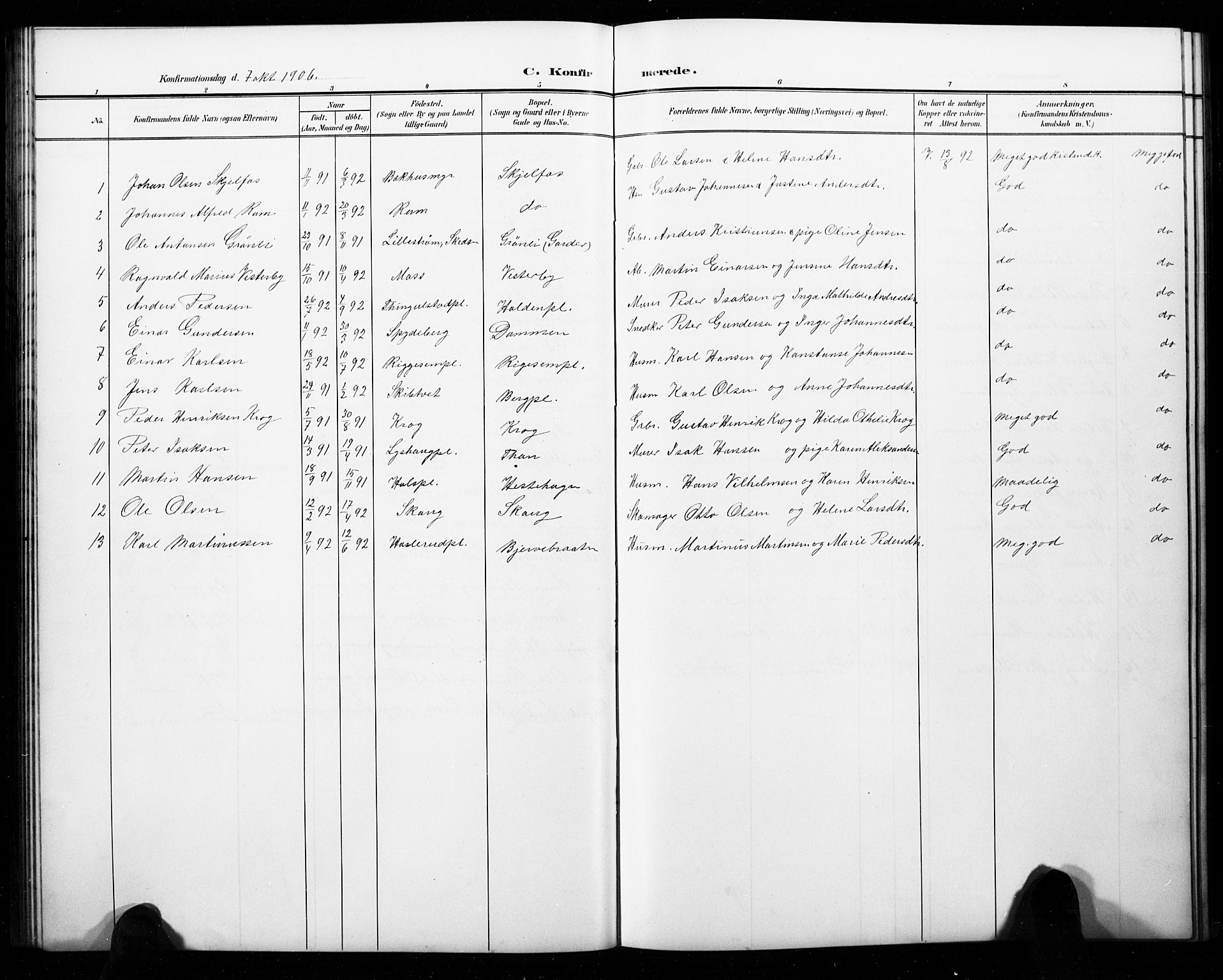 Hobøl prestekontor Kirkebøker, AV/SAO-A-2002/G/Gb/L0001: Parish register (copy) no. II 1, 1905-1929