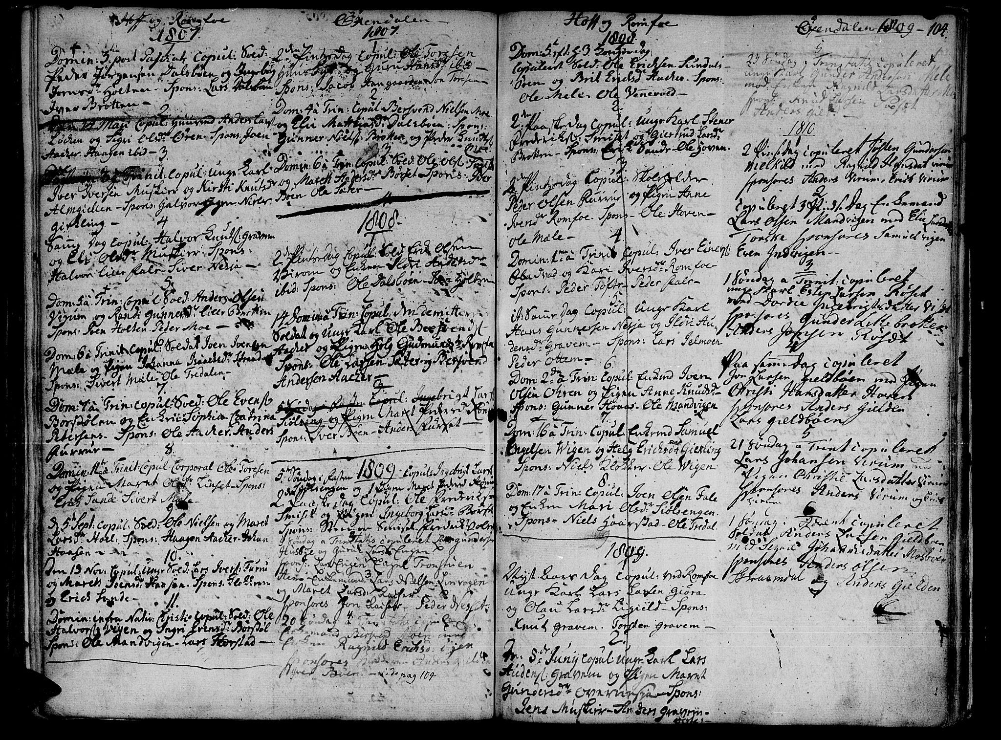 Ministerialprotokoller, klokkerbøker og fødselsregistre - Møre og Romsdal, SAT/A-1454/590/L1008: Parish register (official) no. 590A02, 1794-1820, p. 104