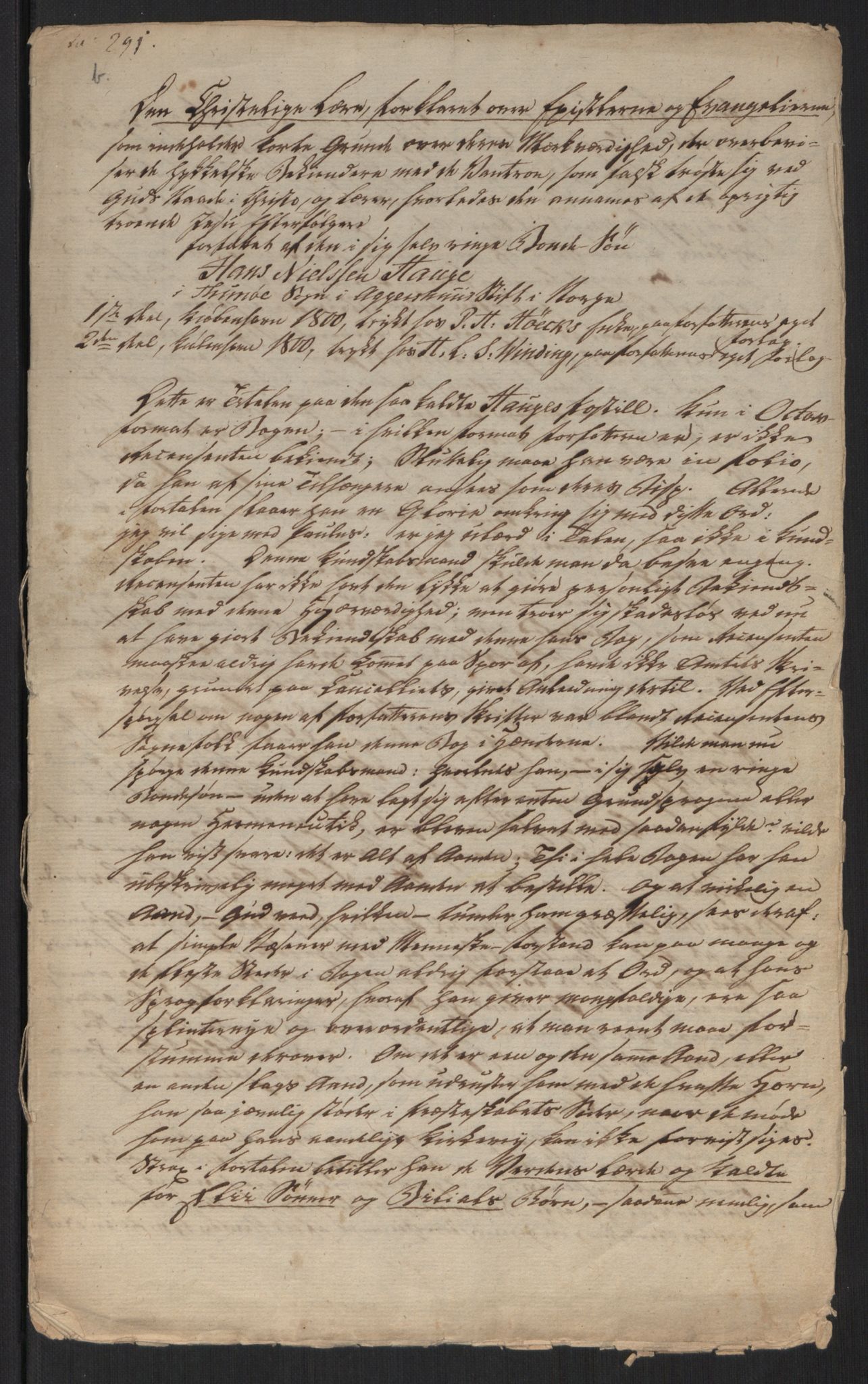 Justisdepartementet, Kommisjon i saken mot Hans Nielsen Hauge 1804, RA/S-1151/D/L0004: Hans Nielsen Hauges sak, 1813, p. 83