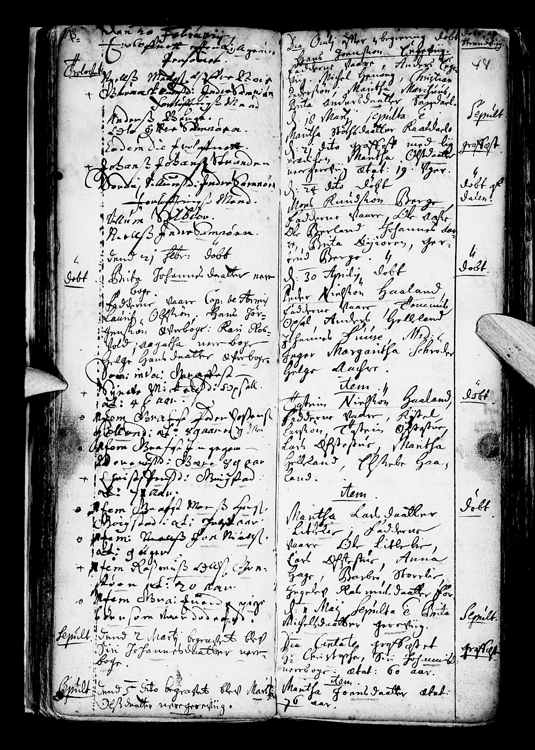 Os sokneprestembete, AV/SAB-A-99929: Parish register (official) no. A 6, 1669-1719, p. 48