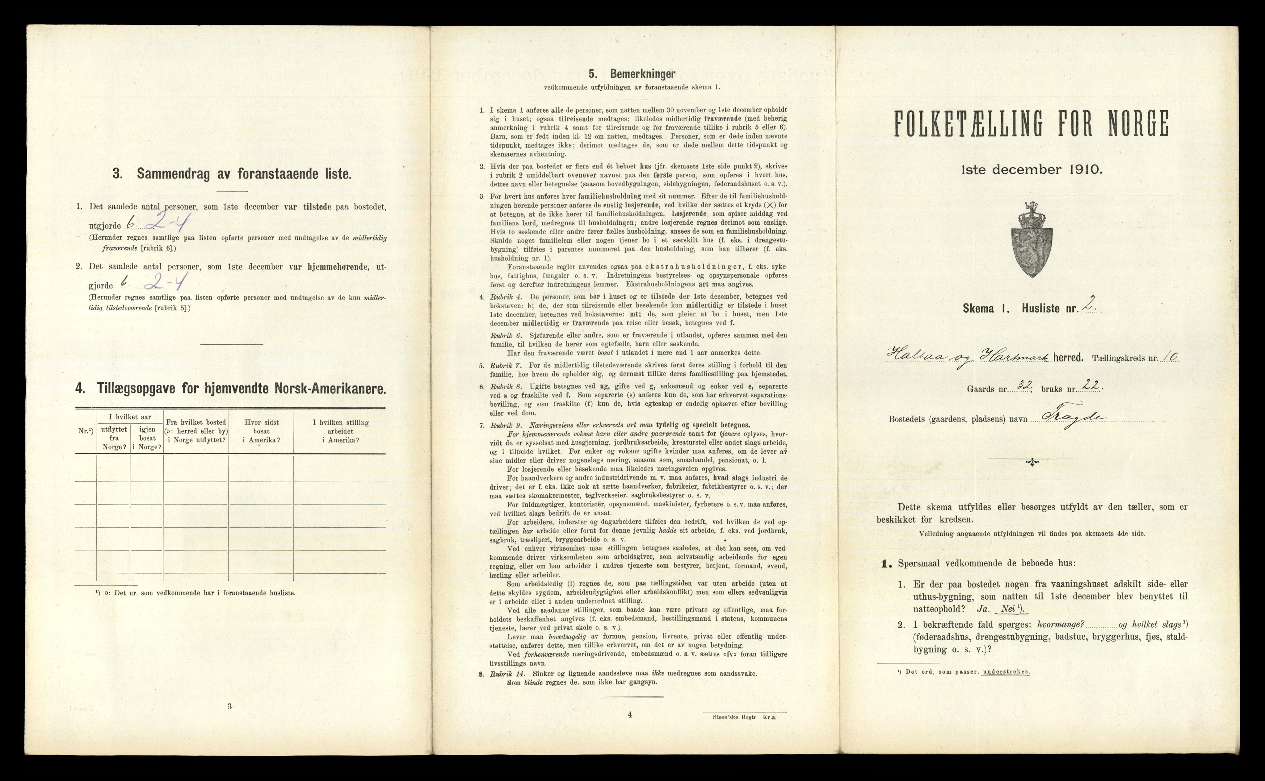 RA, 1910 census for Halse og Harkmark, 1910, p. 990