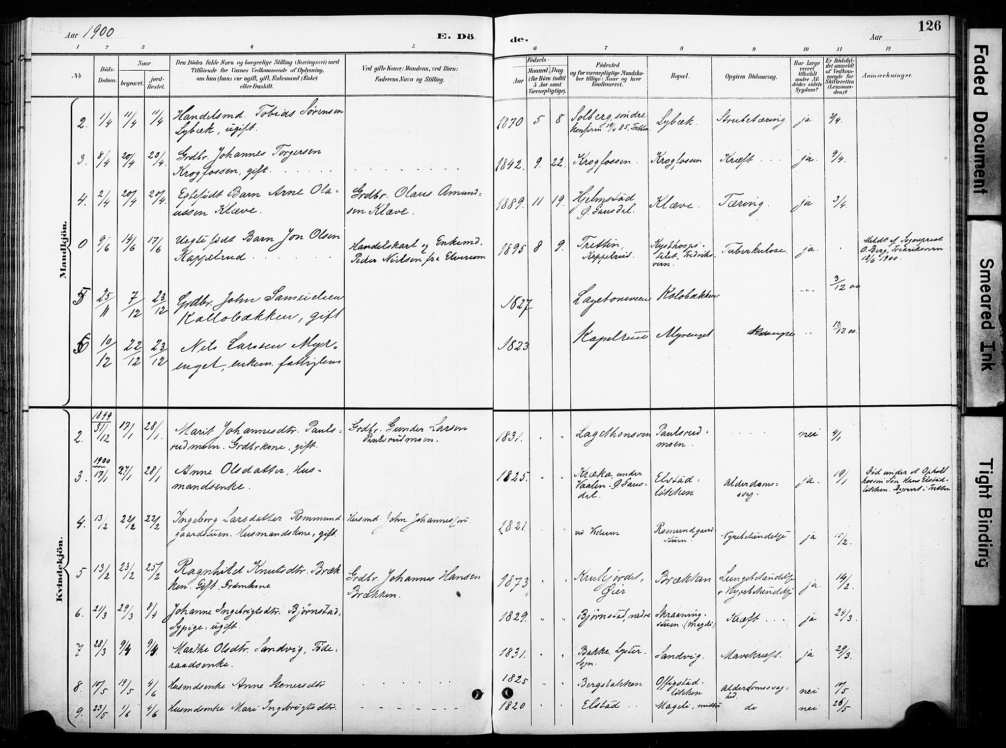 Øyer prestekontor, SAH/PREST-084/H/Ha/Haa/L0011: Parish register (official) no. 11, 1894-1905, p. 126