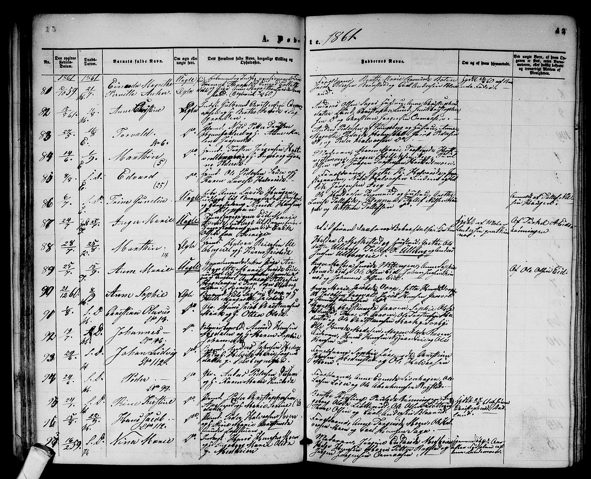 Sandsvær kirkebøker, AV/SAKO-A-244/G/Ga/L0005: Parish register (copy) no. I 5, 1857-1873, p. 42