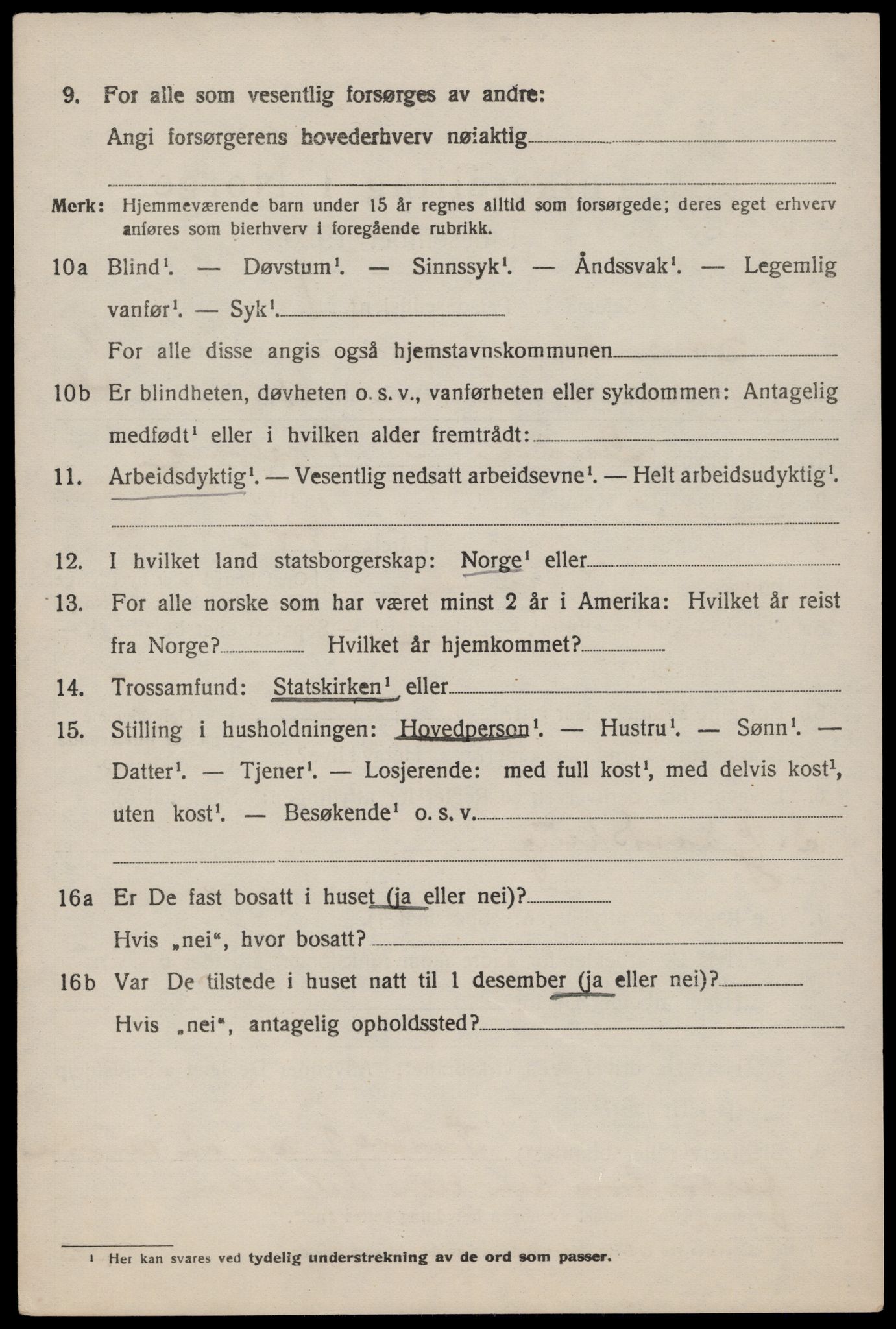 SAST, 1920 census for Strand, 1920, p. 7174