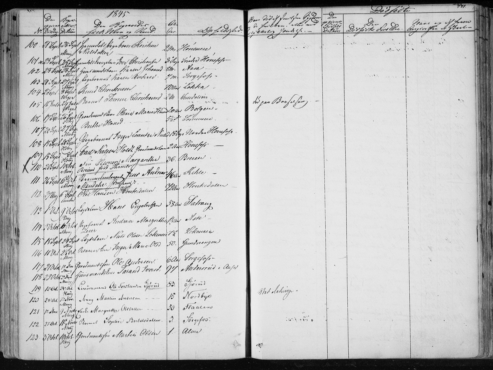 Norderhov kirkebøker, AV/SAKO-A-237/F/Fa/L0010: Parish register (official) no. 10, 1837-1847, p. 441