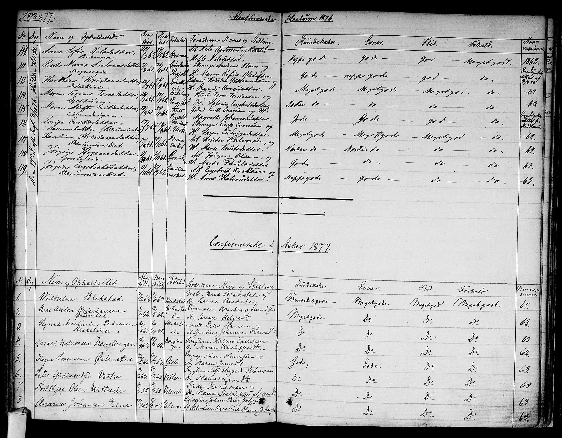 Asker prestekontor Kirkebøker, SAO/A-10256a/F/Fa/L0009: Parish register (official) no. I 9, 1825-1878, p. 332