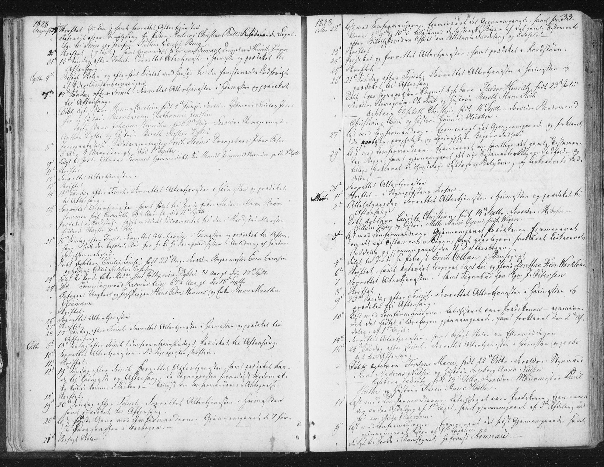 Ministerialprotokoller, klokkerbøker og fødselsregistre - Sør-Trøndelag, AV/SAT-A-1456/602/L0127: Curate's parish register no. 602B01, 1821-1875, p. 33