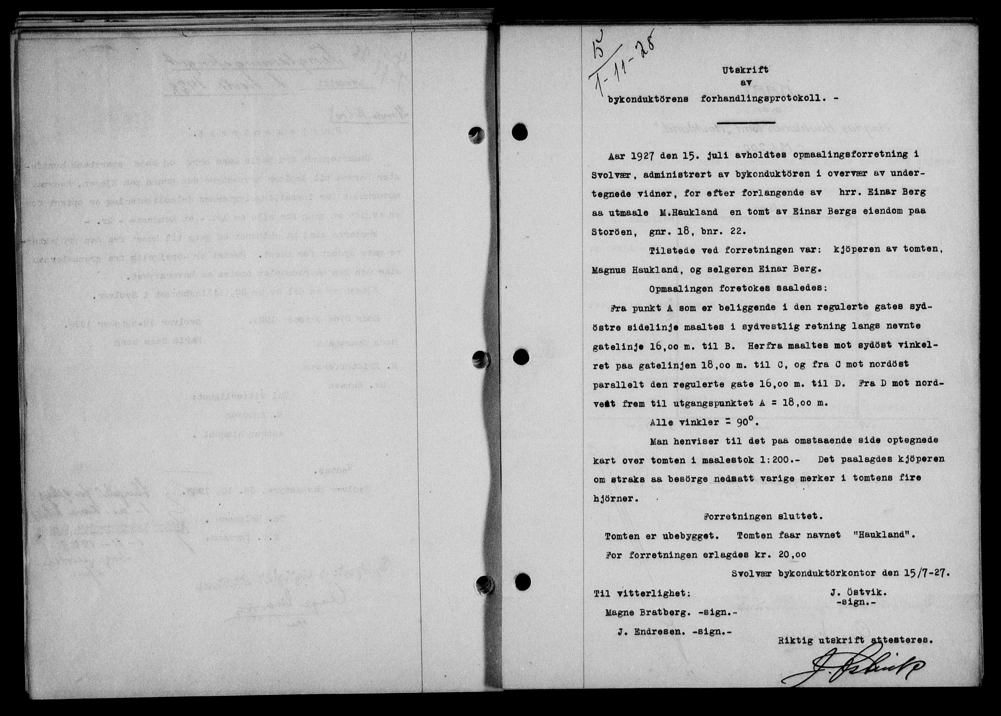 Lofoten sorenskriveri, SAT/A-0017/1/2/2C/L0018b: Mortgage book no. 18b, 1928-1928, Deed date: 01.11.1928