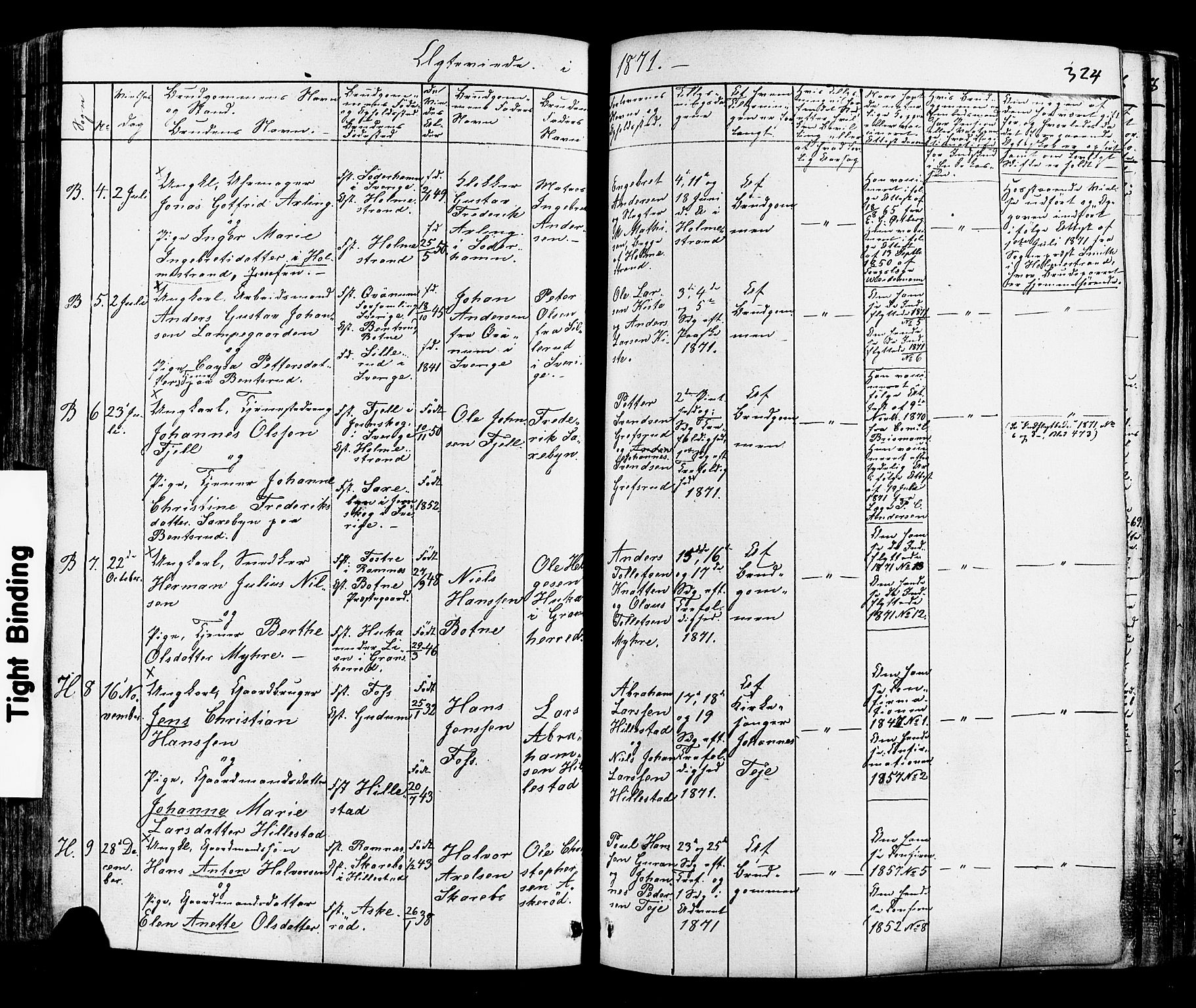 Botne kirkebøker, AV/SAKO-A-340/F/Fa/L0006: Parish register (official) no. I 6, 1836-1877, p. 324