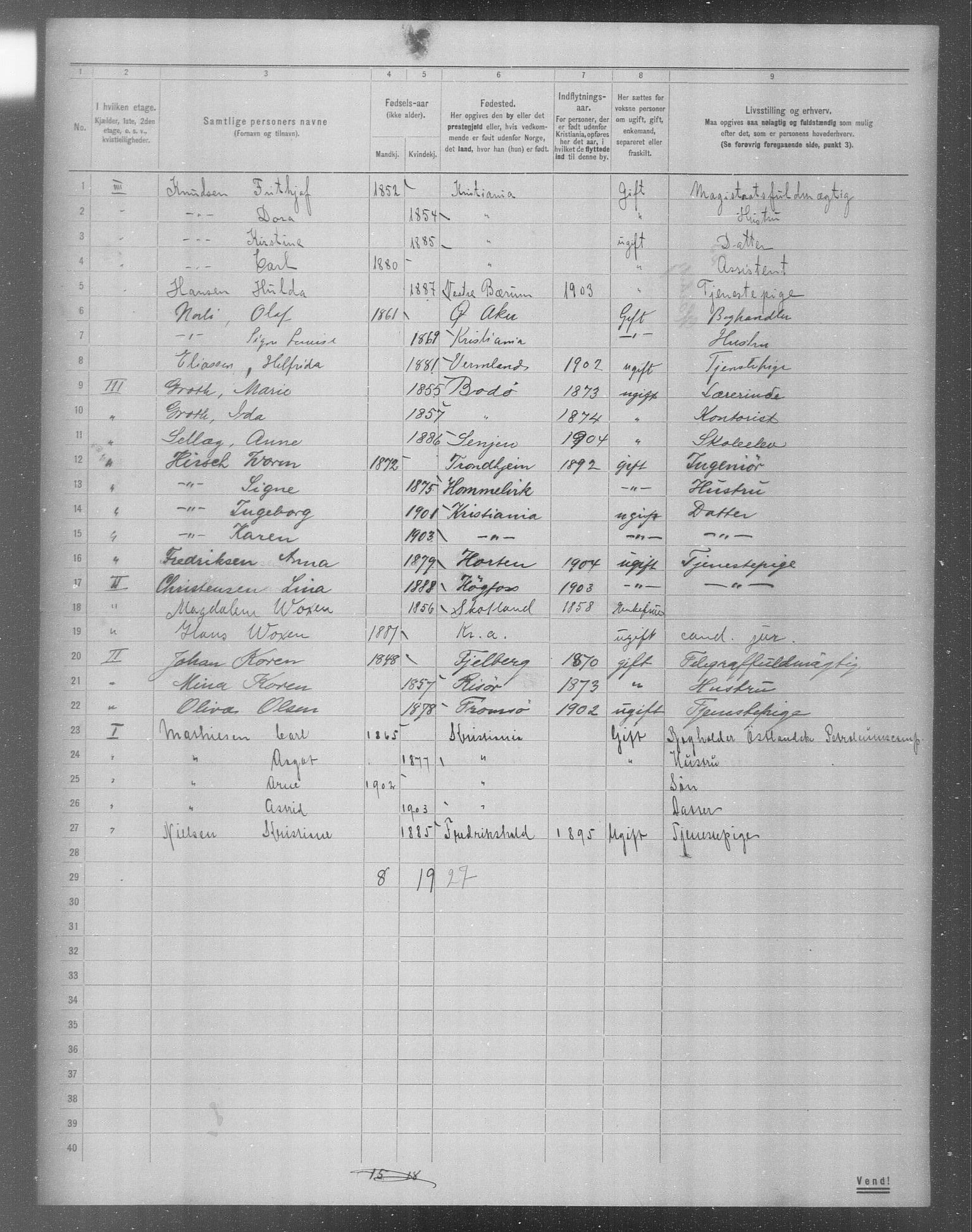 OBA, Municipal Census 1904 for Kristiania, 1904, p. 15629