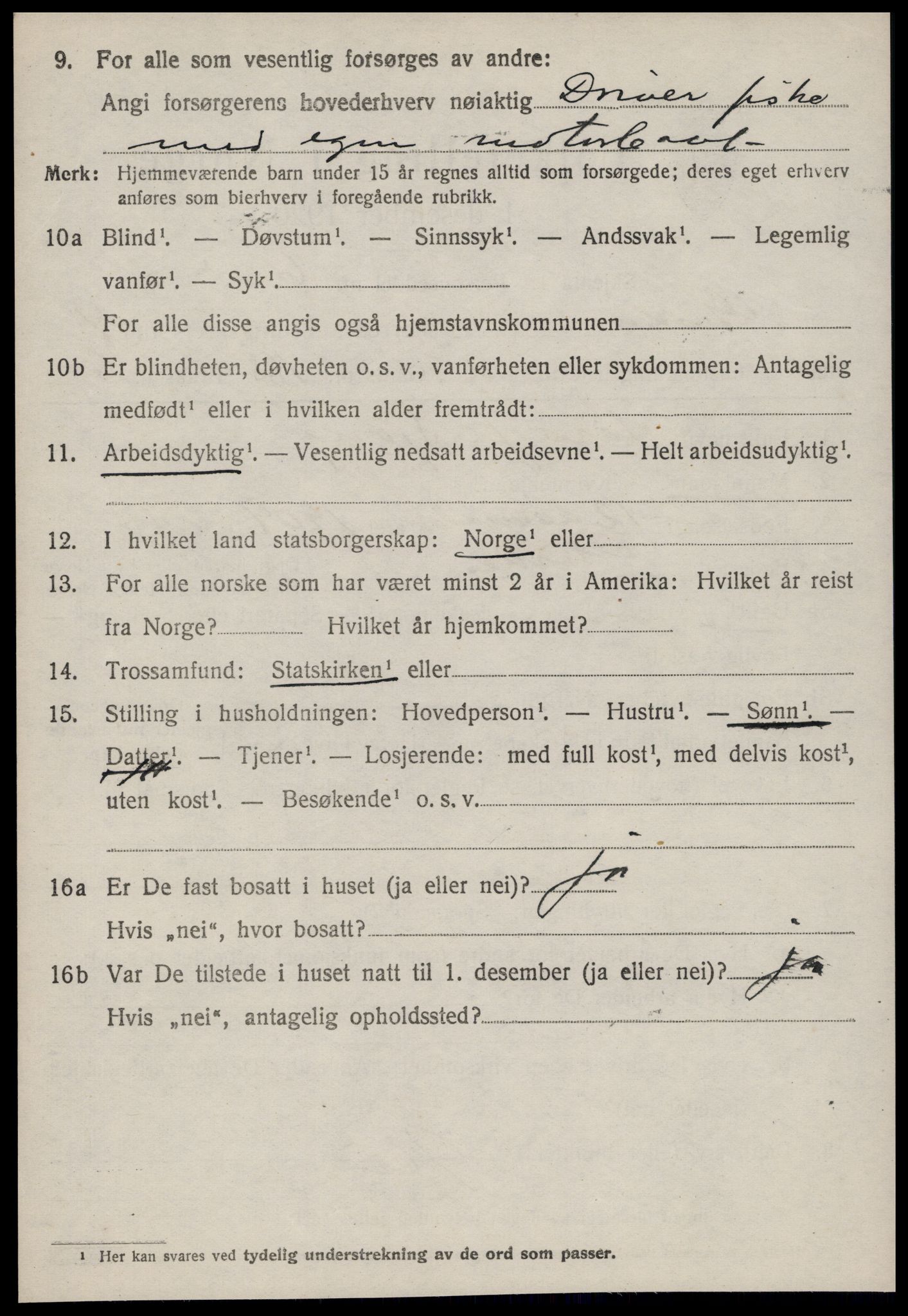 SAT, 1920 census for Giske, 1920, p. 2657