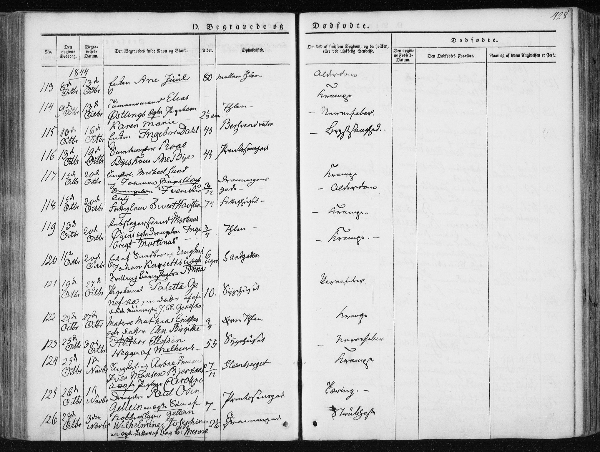 Ministerialprotokoller, klokkerbøker og fødselsregistre - Sør-Trøndelag, AV/SAT-A-1456/601/L0049: Parish register (official) no. 601A17, 1839-1847, p. 428