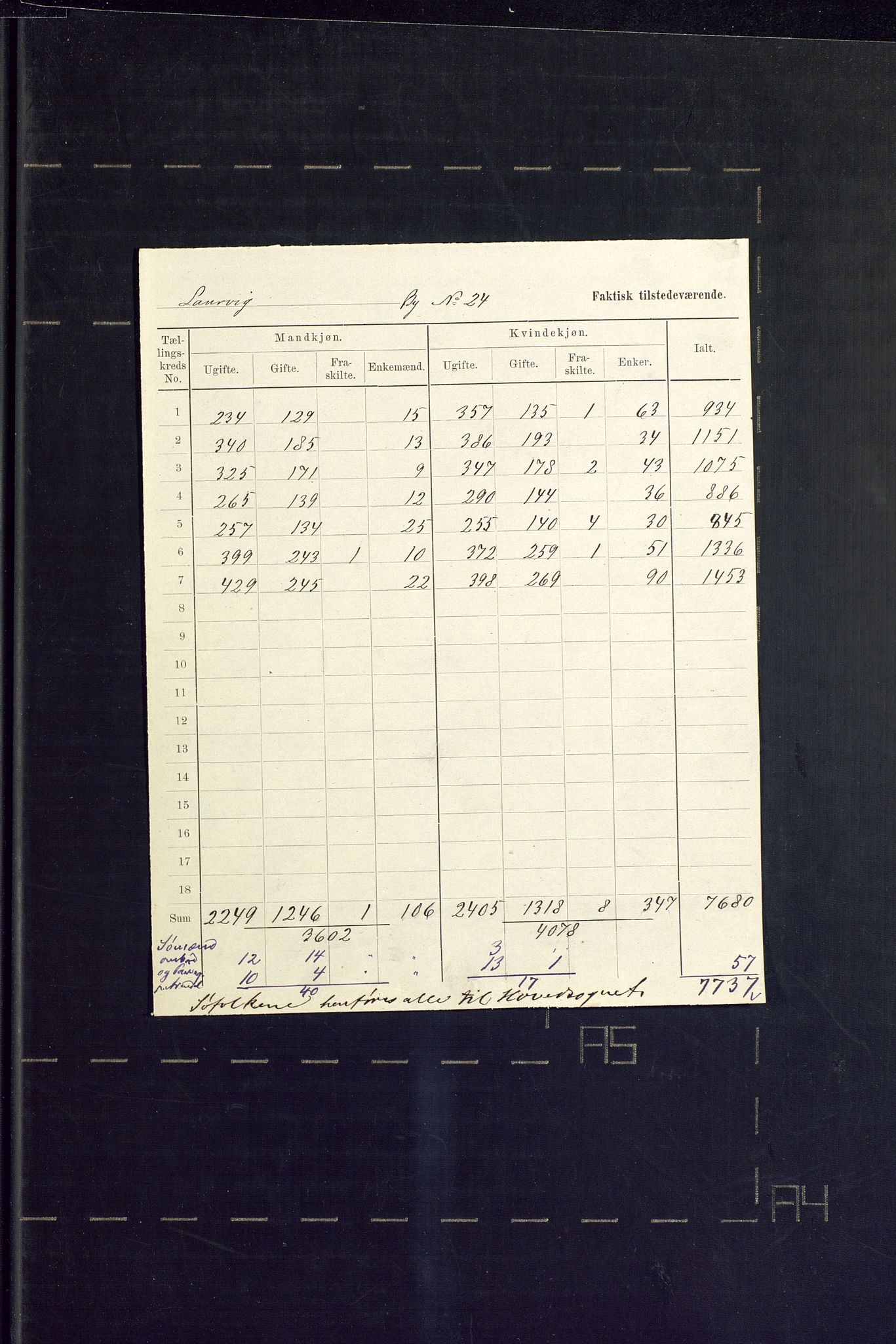 SAKO, 1875 census for 0707P Larvik, 1875, p. 24