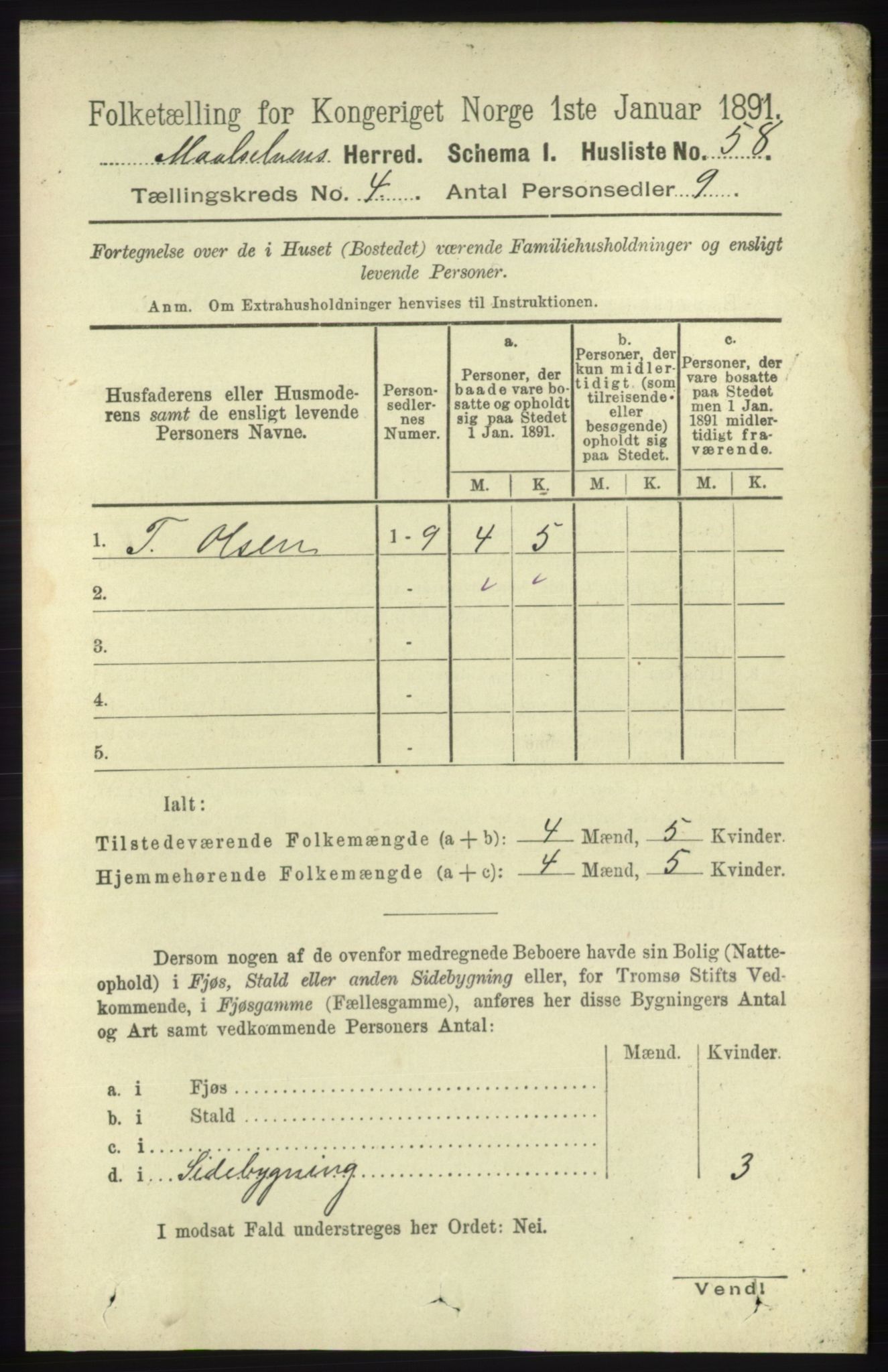 RA, 1891 census for 1924 Målselv, 1891, p. 1072