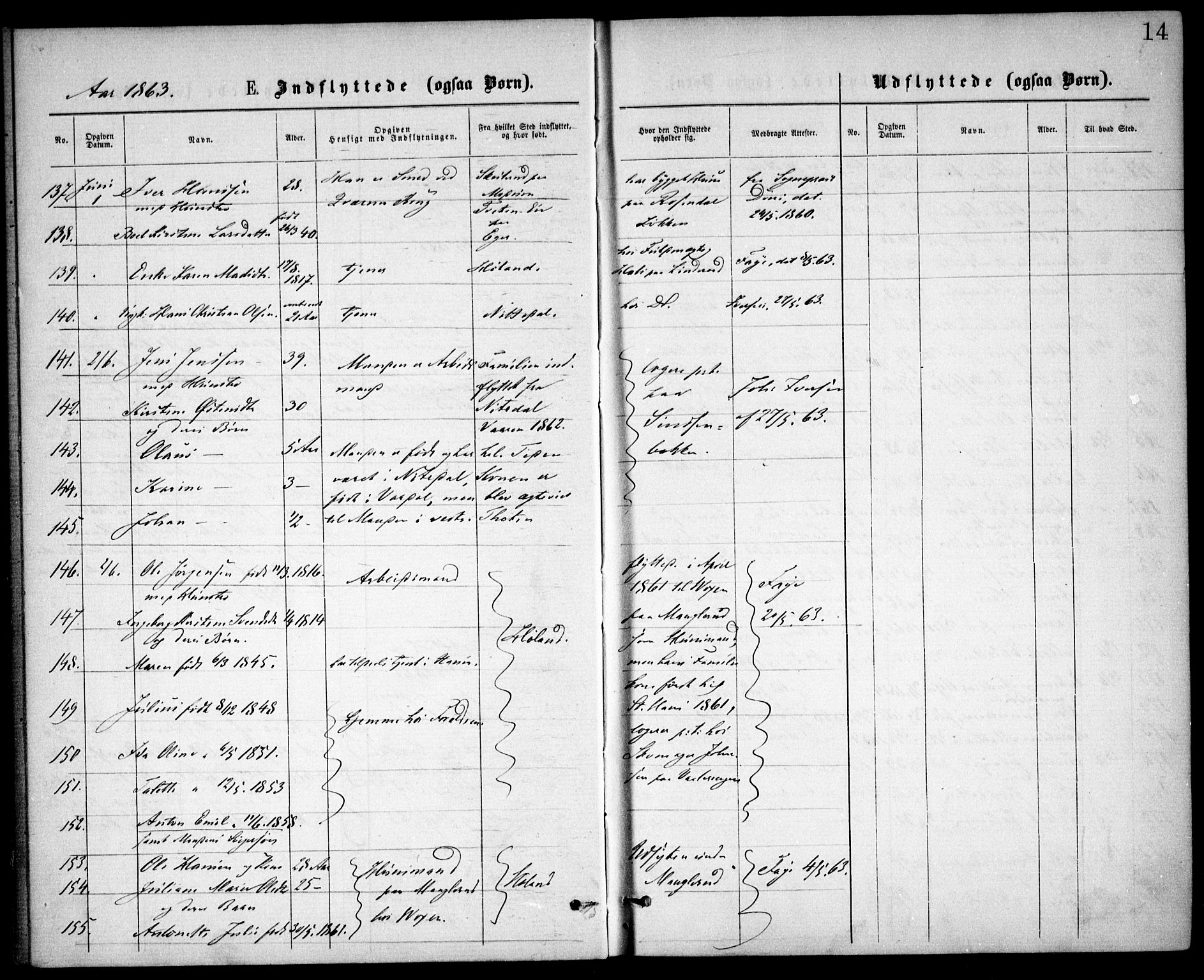 Østre Aker prestekontor Kirkebøker, AV/SAO-A-10840/F/Fa/L0002: Parish register (official) no. I 2, 1861-1878, p. 14