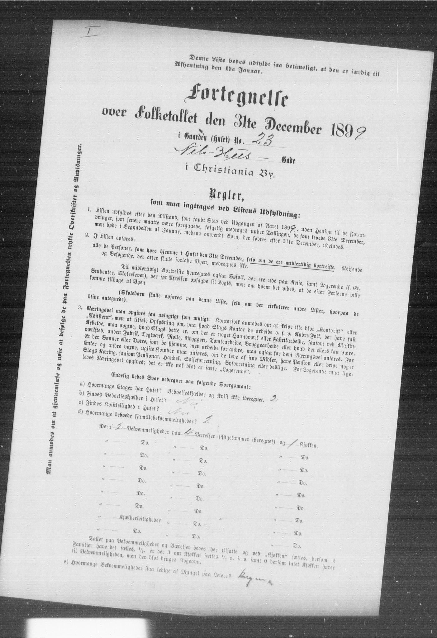 OBA, Municipal Census 1899 for Kristiania, 1899, p. 9131