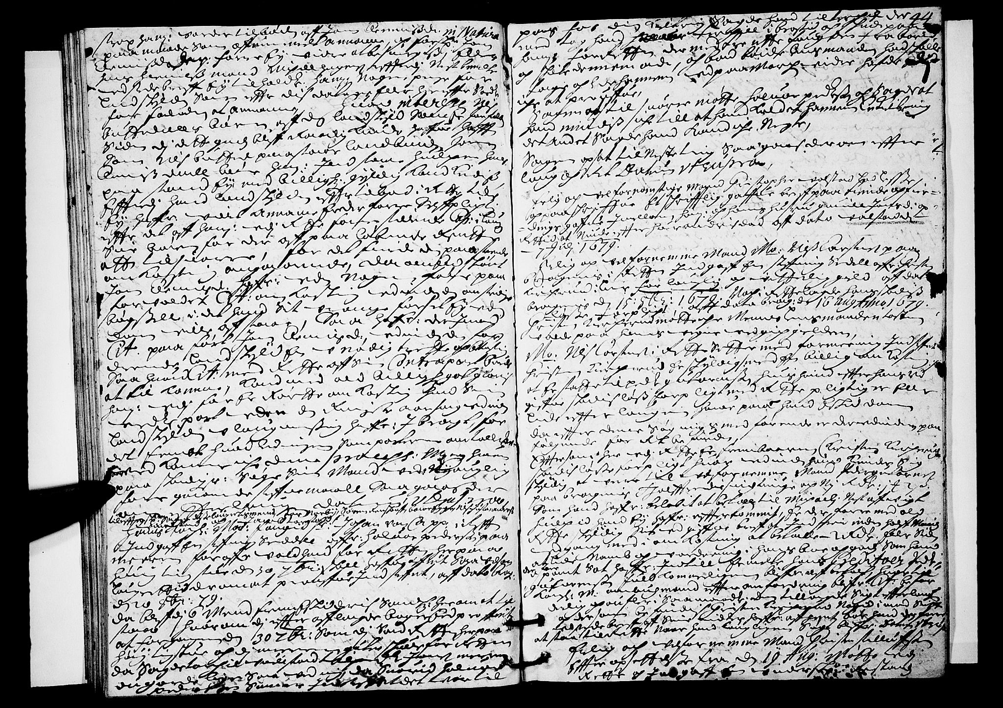 Lier, Røyken og Hurum sorenskriveri, SAKO/A-89/F/Fa/L0020: Tingbok, 1679, p. 44