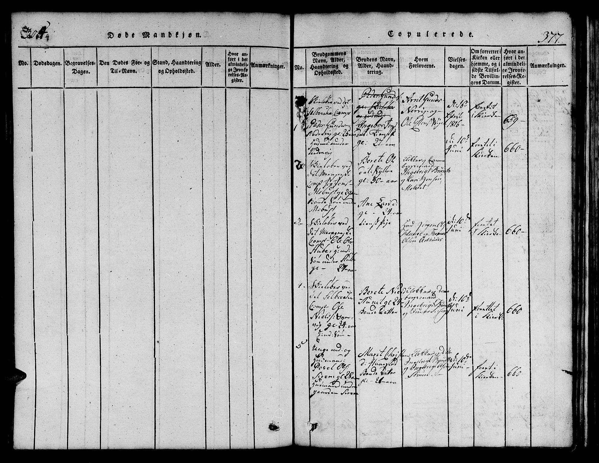 Ministerialprotokoller, klokkerbøker og fødselsregistre - Sør-Trøndelag, SAT/A-1456/695/L1152: Parish register (copy) no. 695C03, 1816-1831, p. 304-377