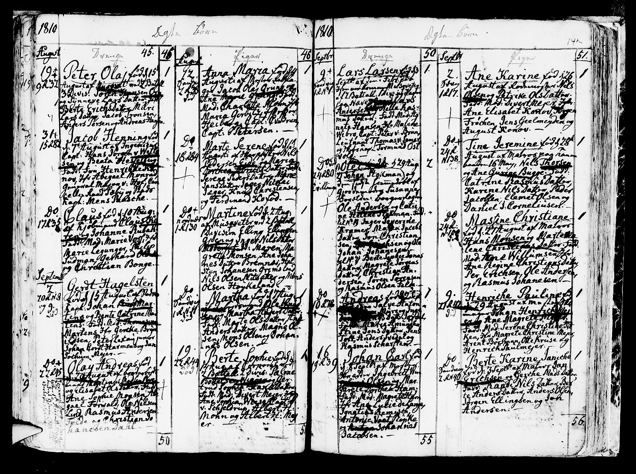 Korskirken sokneprestembete, SAB/A-76101/H/Haa/L0006: Parish register (official) no. A 6, 1790-1820, p. 142